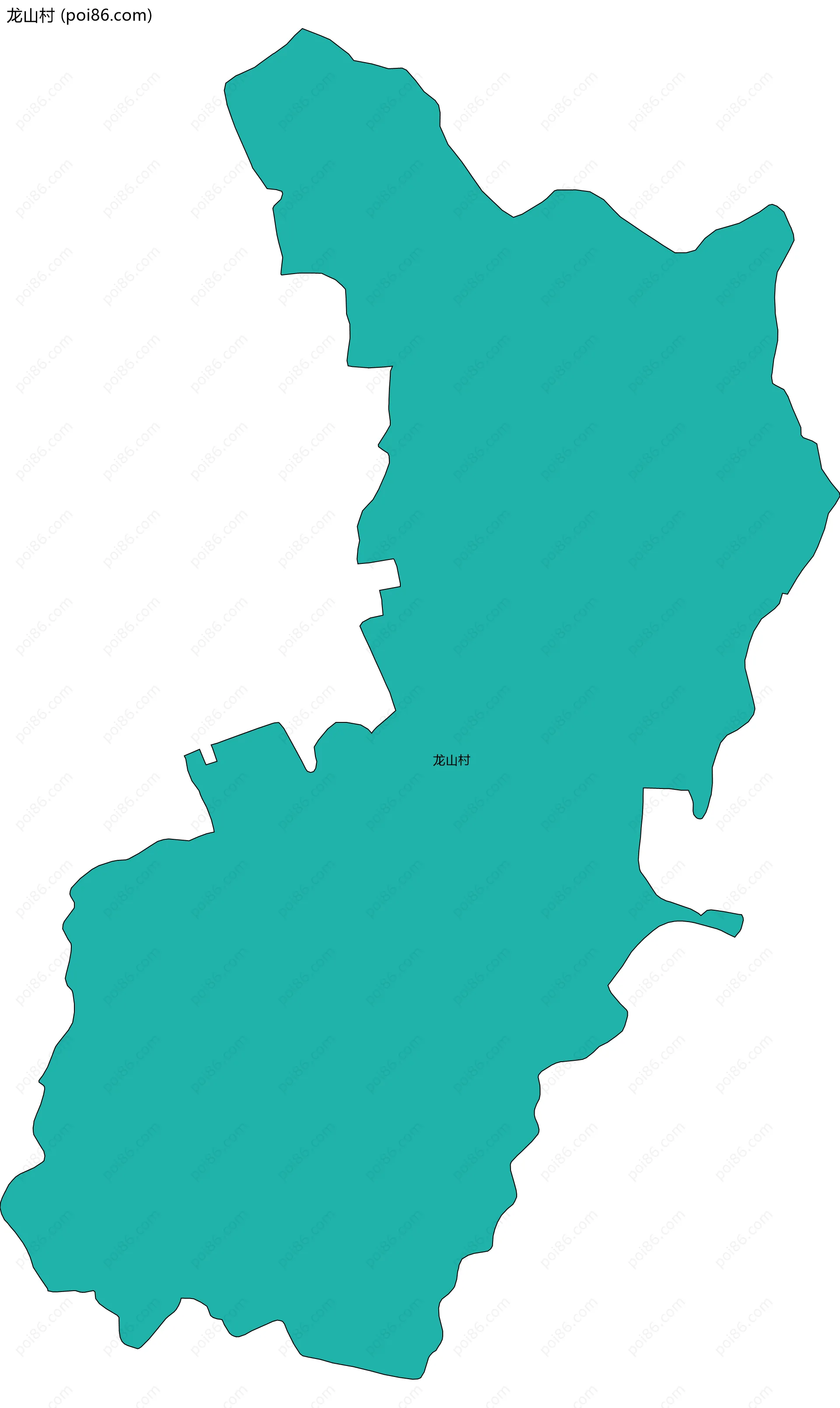 龙山村边界地图