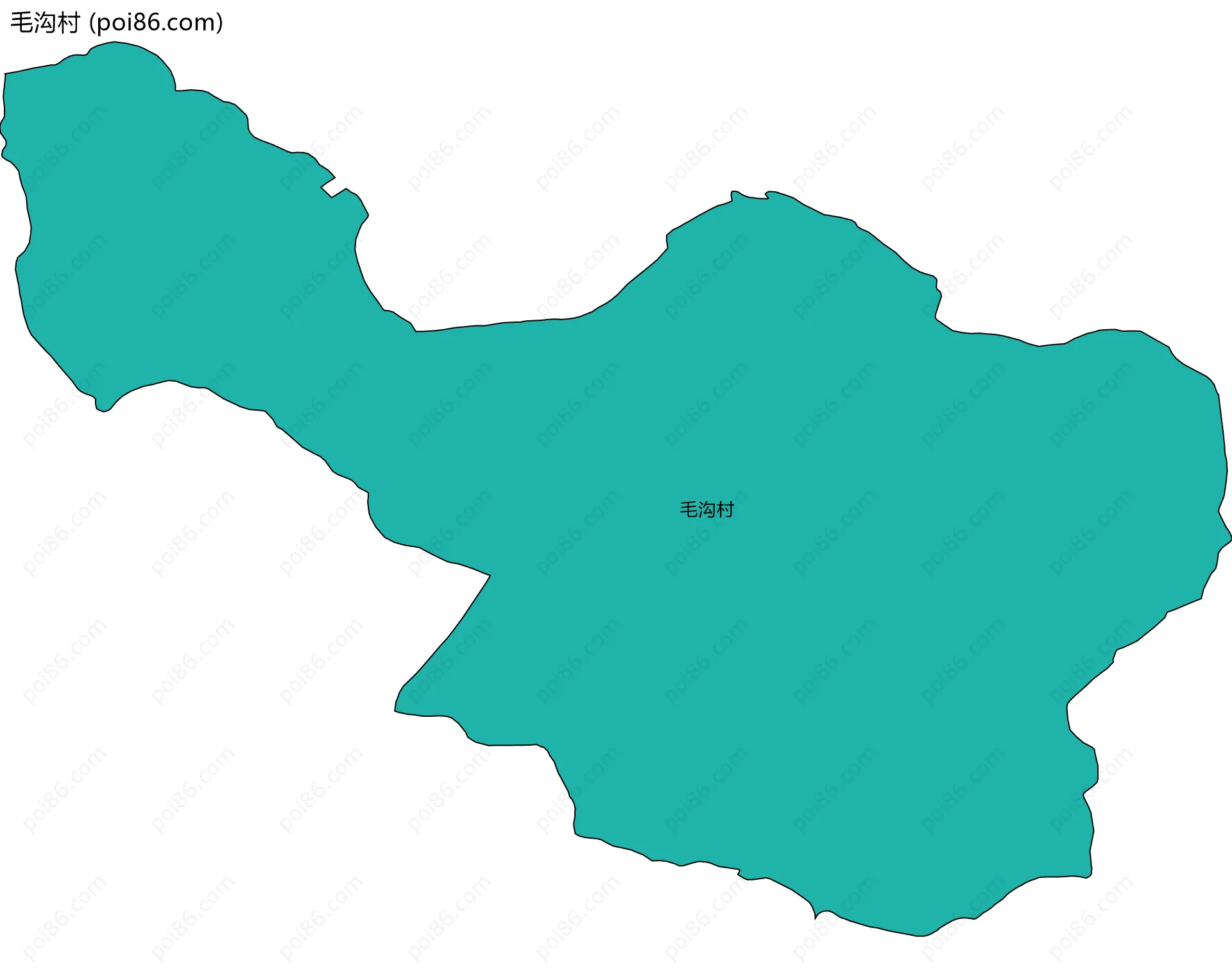 毛沟村边界地图