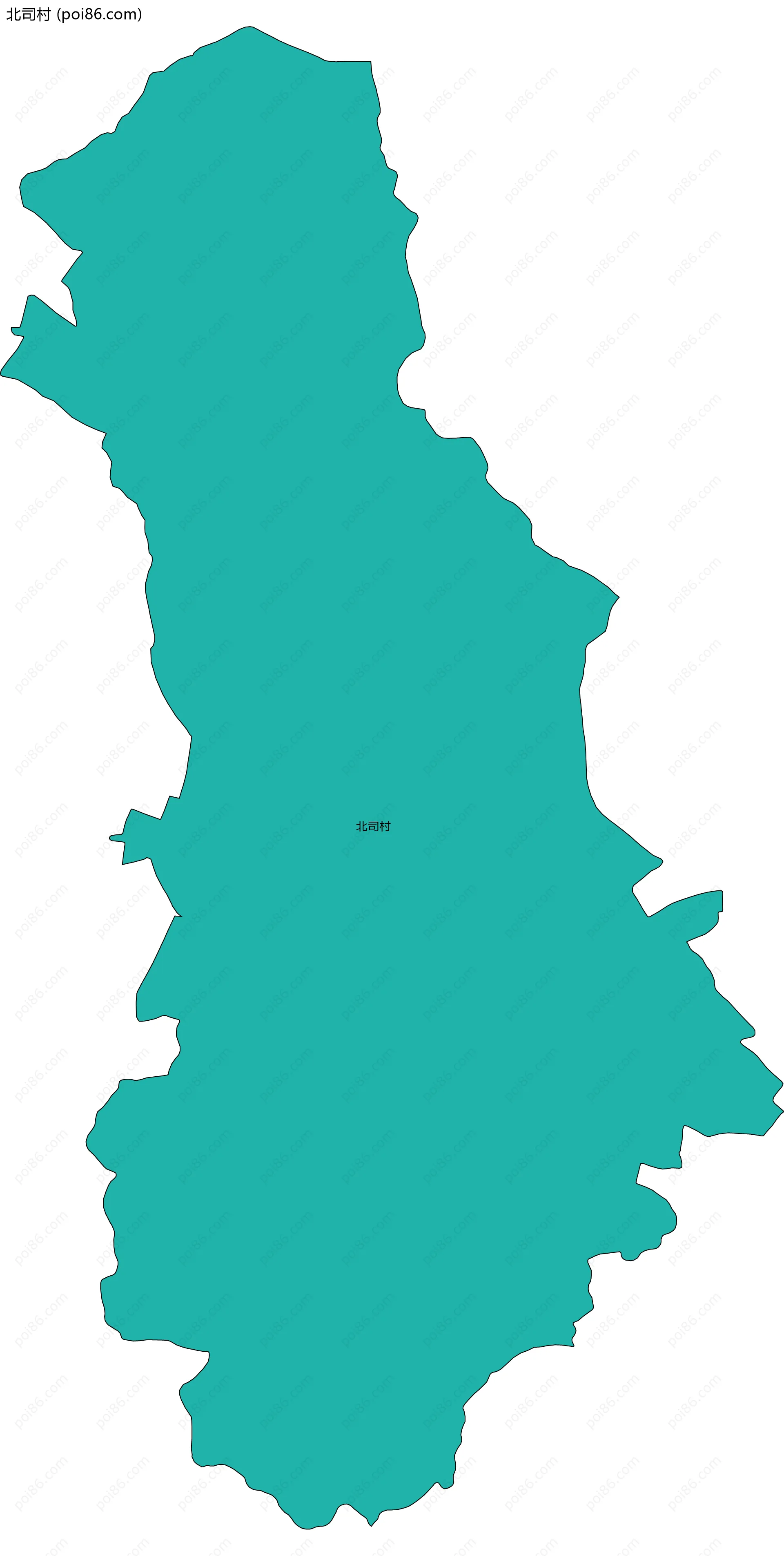 北司村边界地图