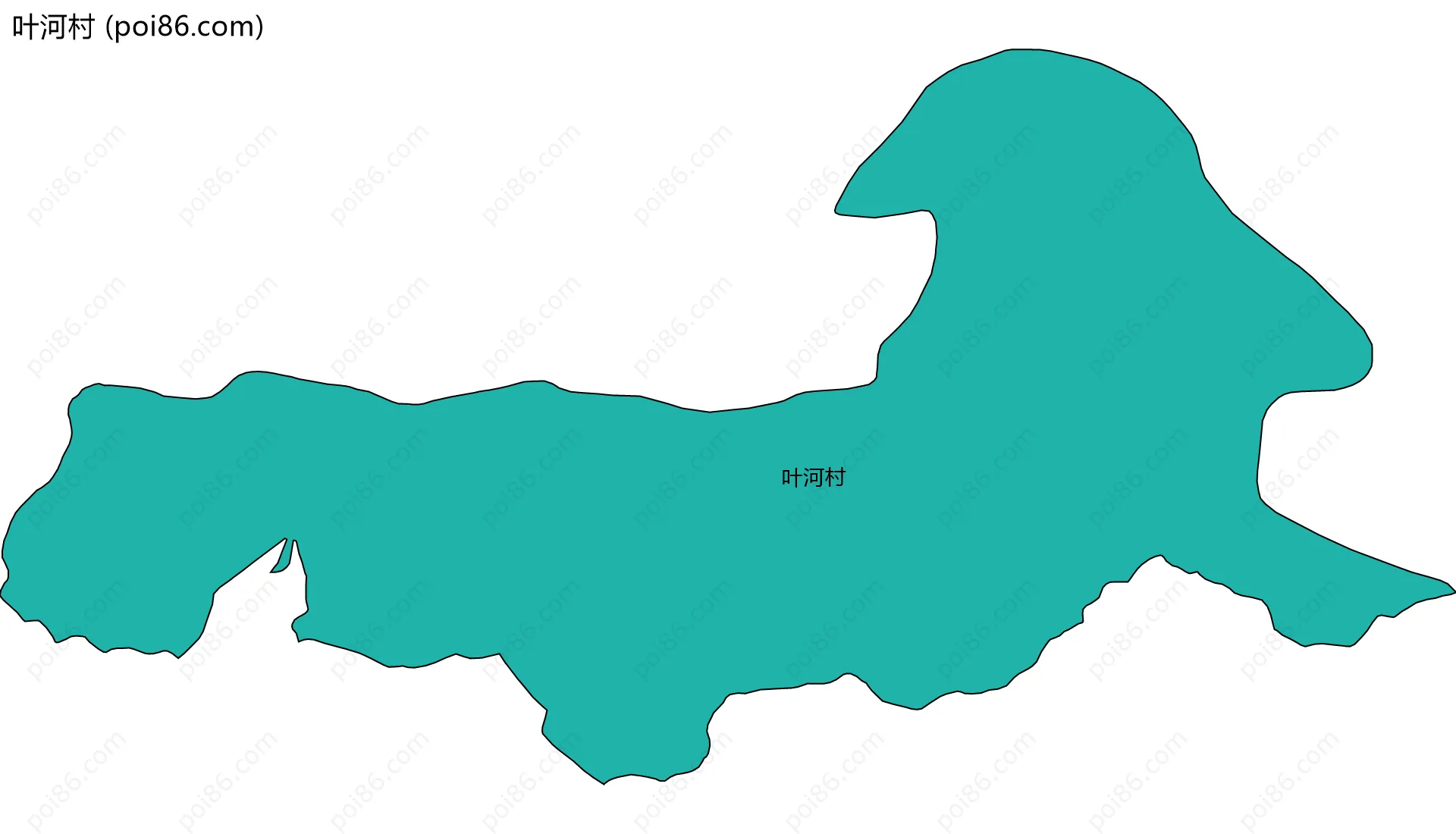 叶河村边界地图