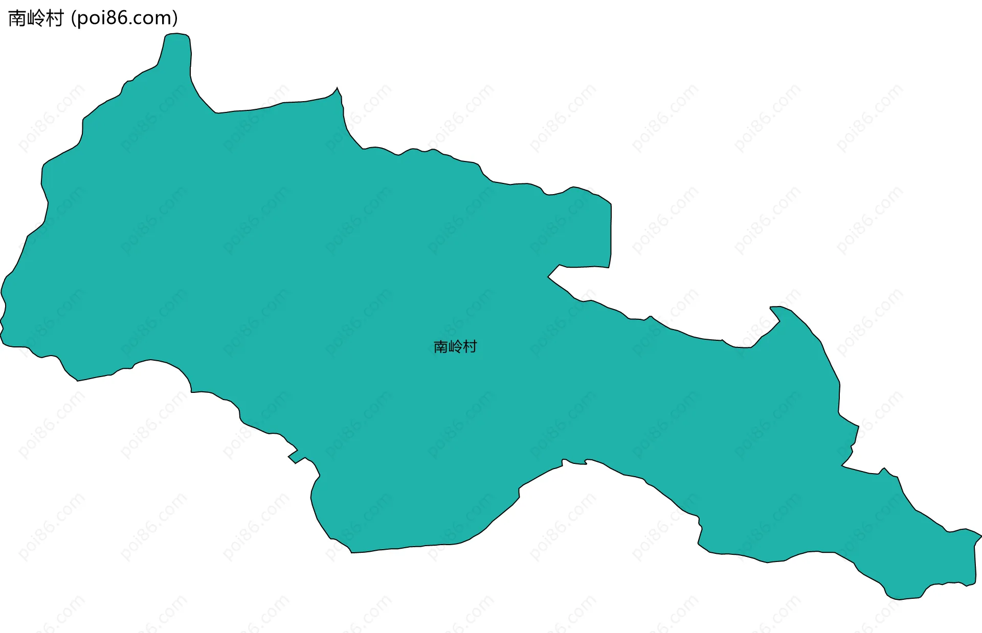 南岭村边界地图