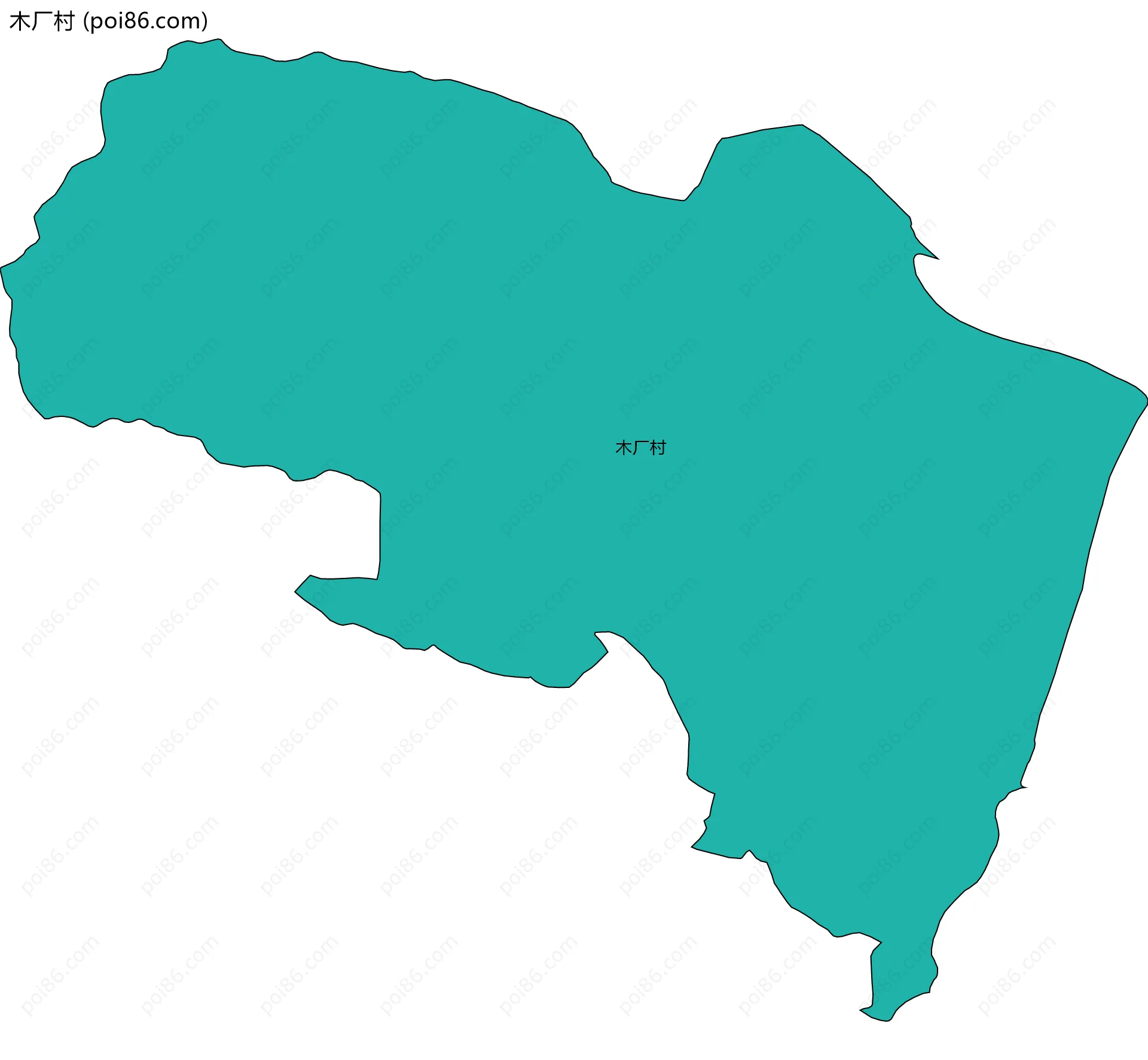 木厂村边界地图