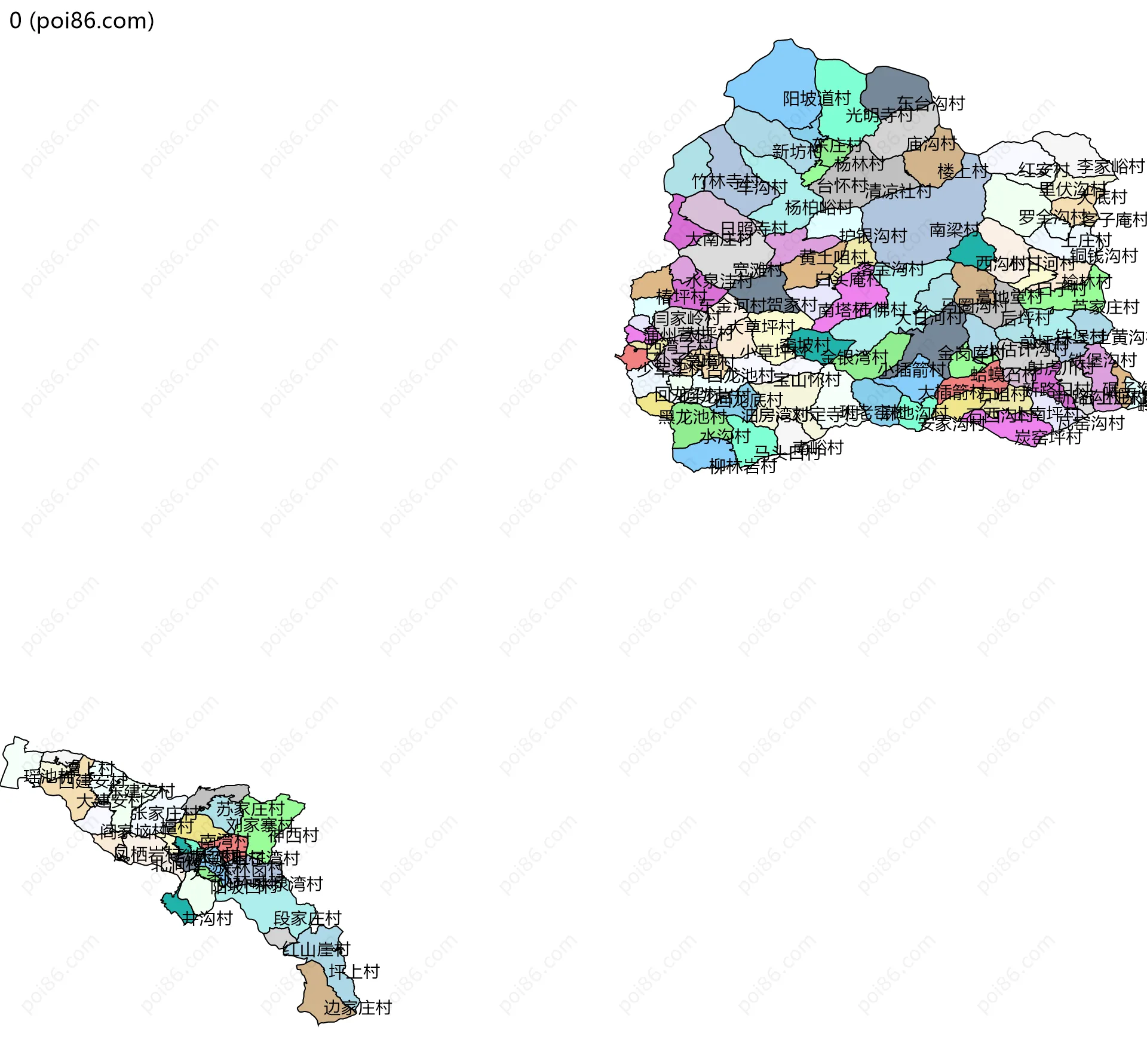 0边界地图(五级行政区划)