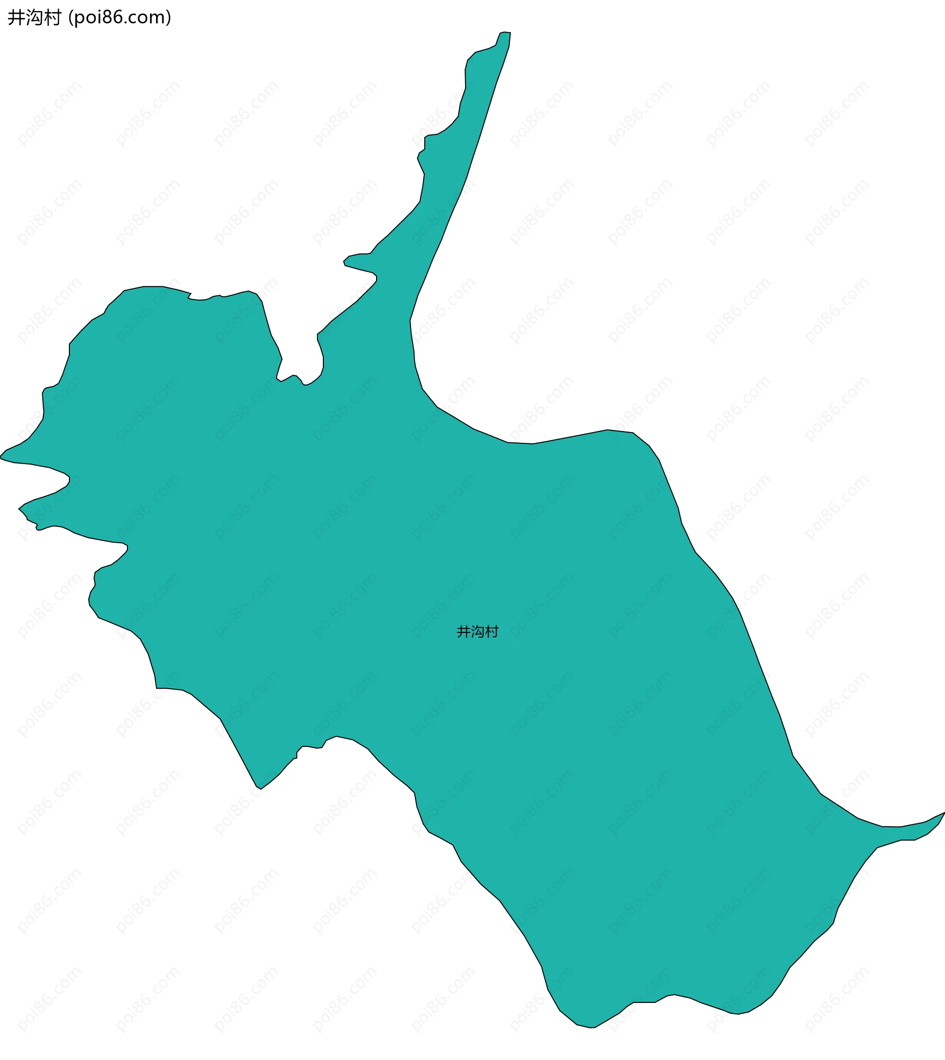 井沟村边界地图