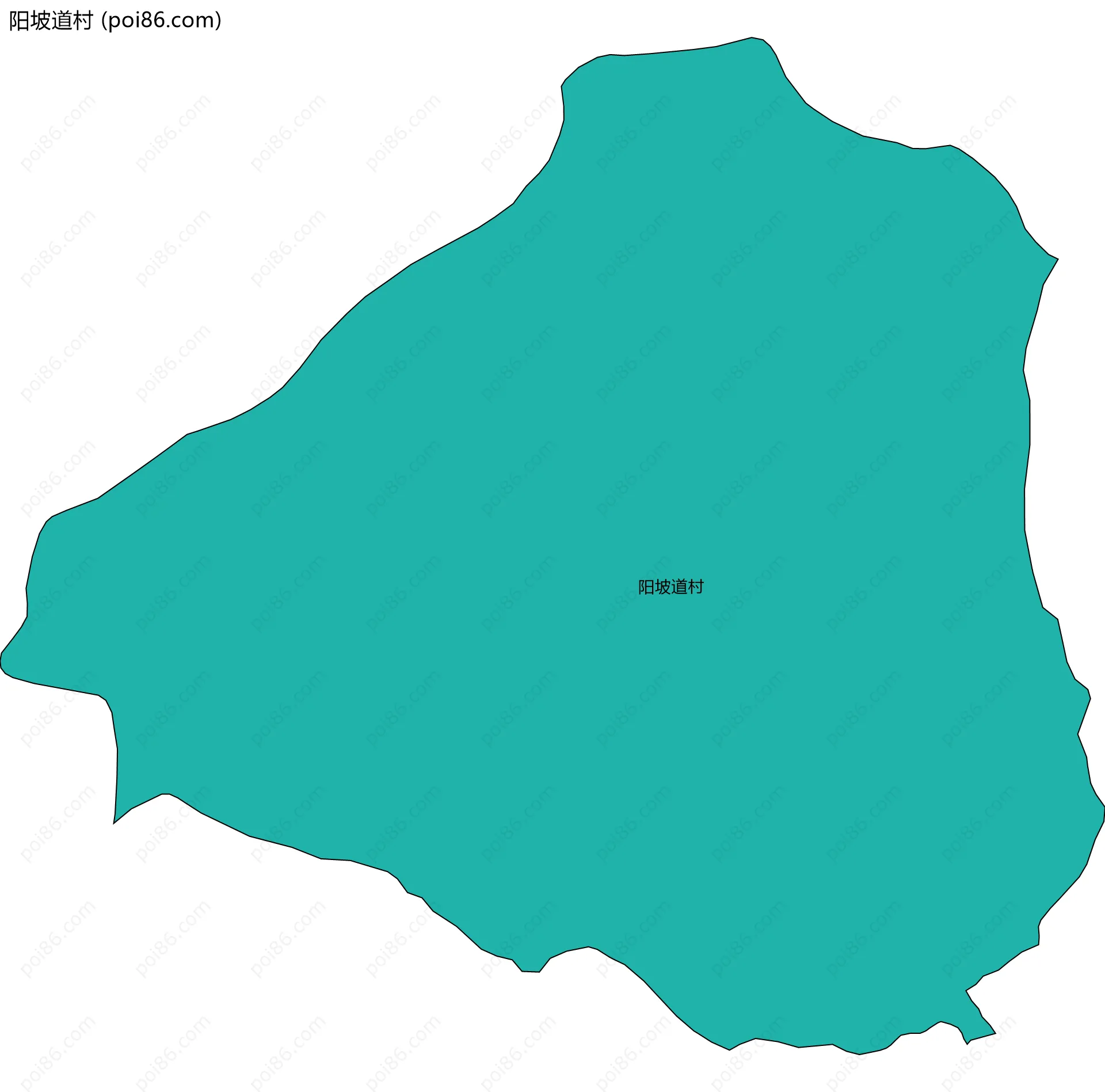 阳坡道村边界地图