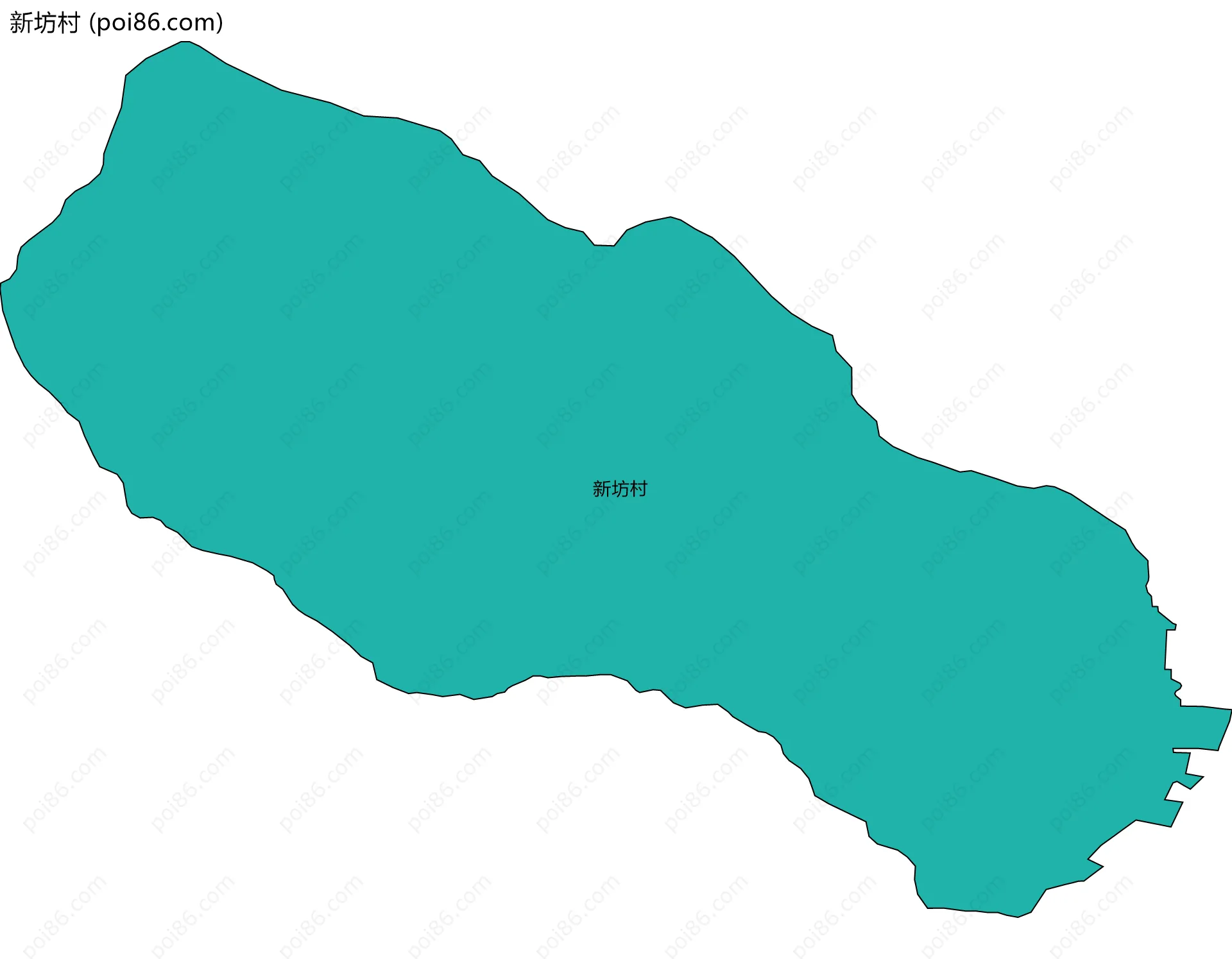 新坊村边界地图