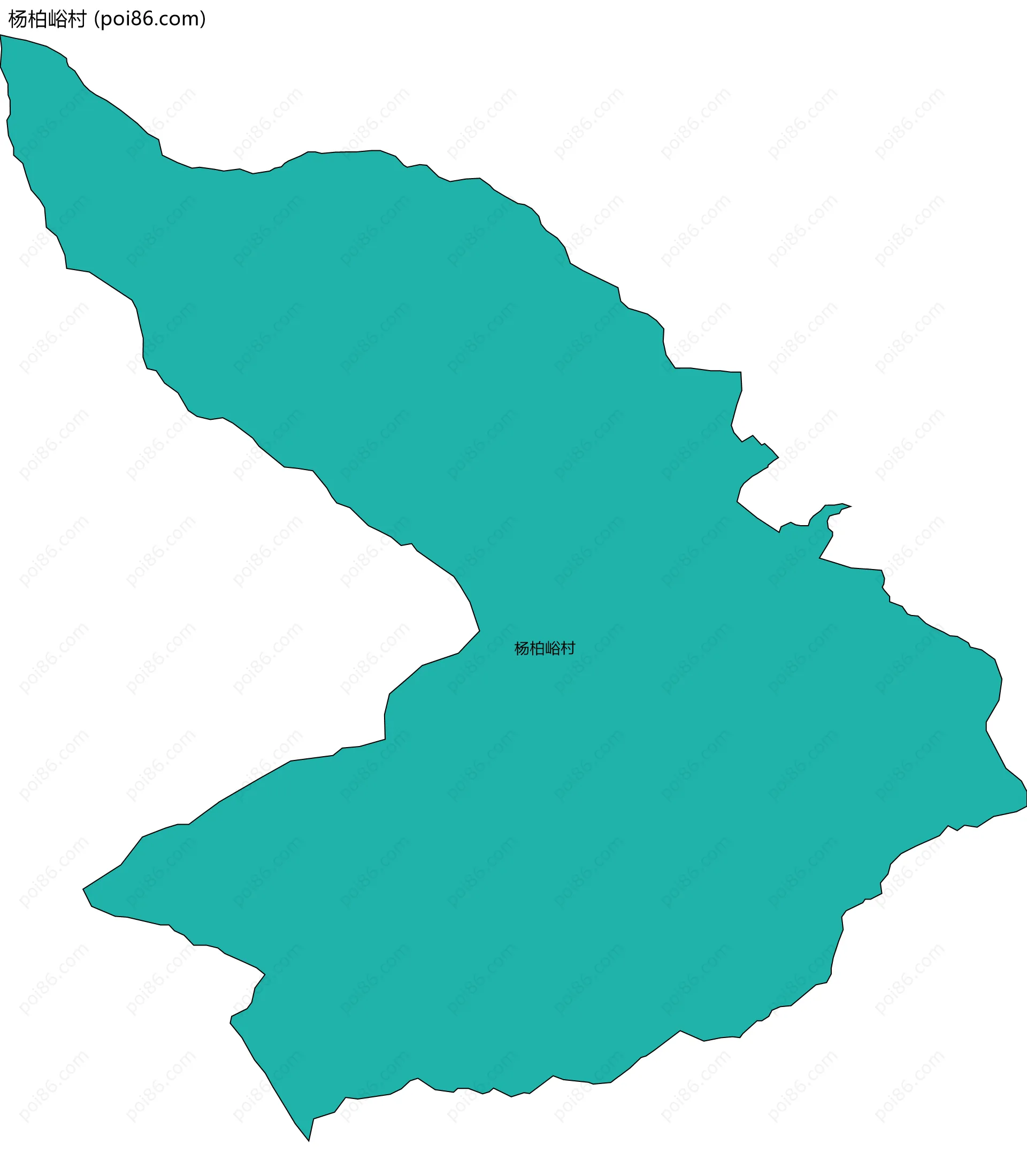 杨柏峪村边界地图