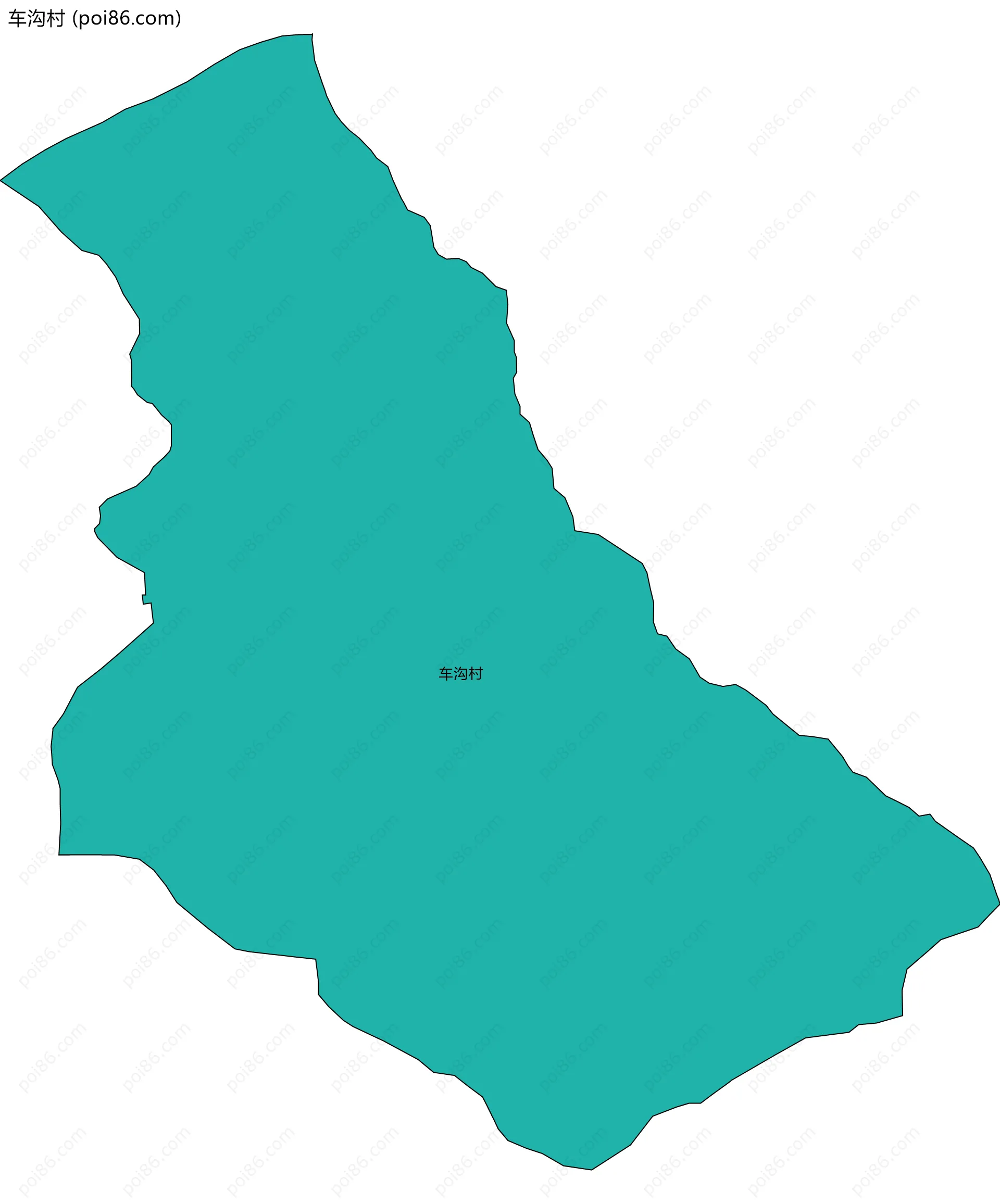 车沟村边界地图