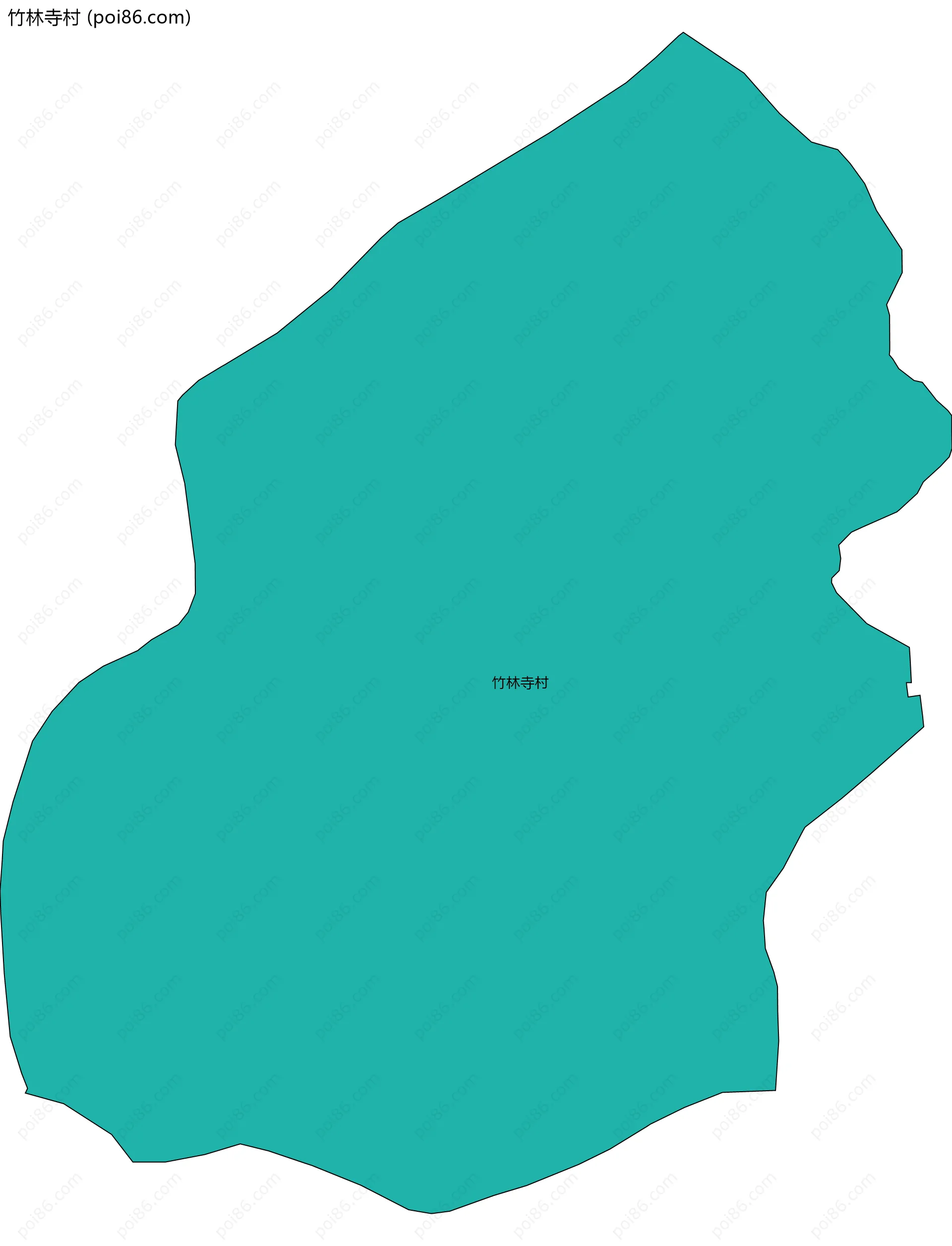 竹林寺村边界地图