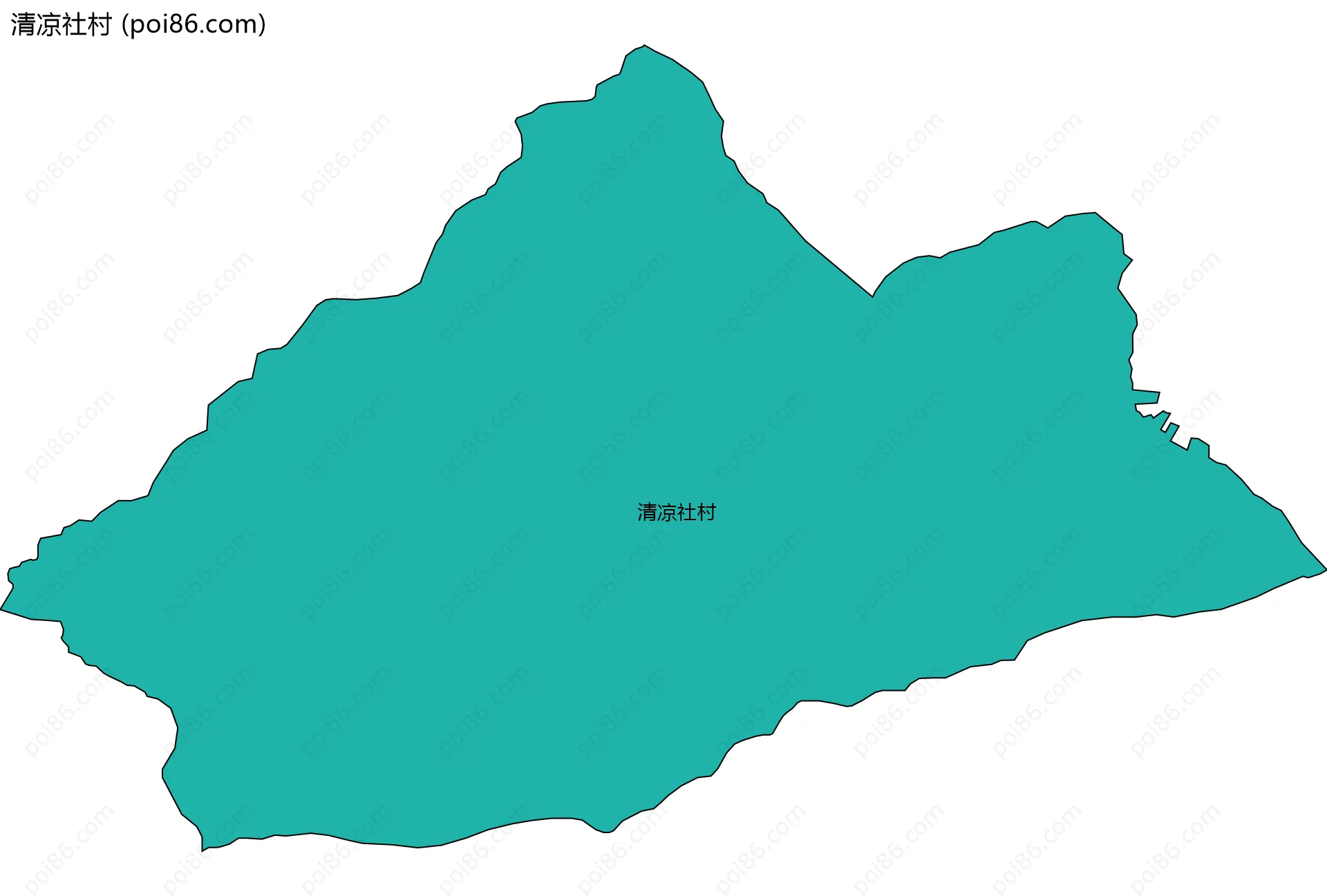 清凉社村边界地图