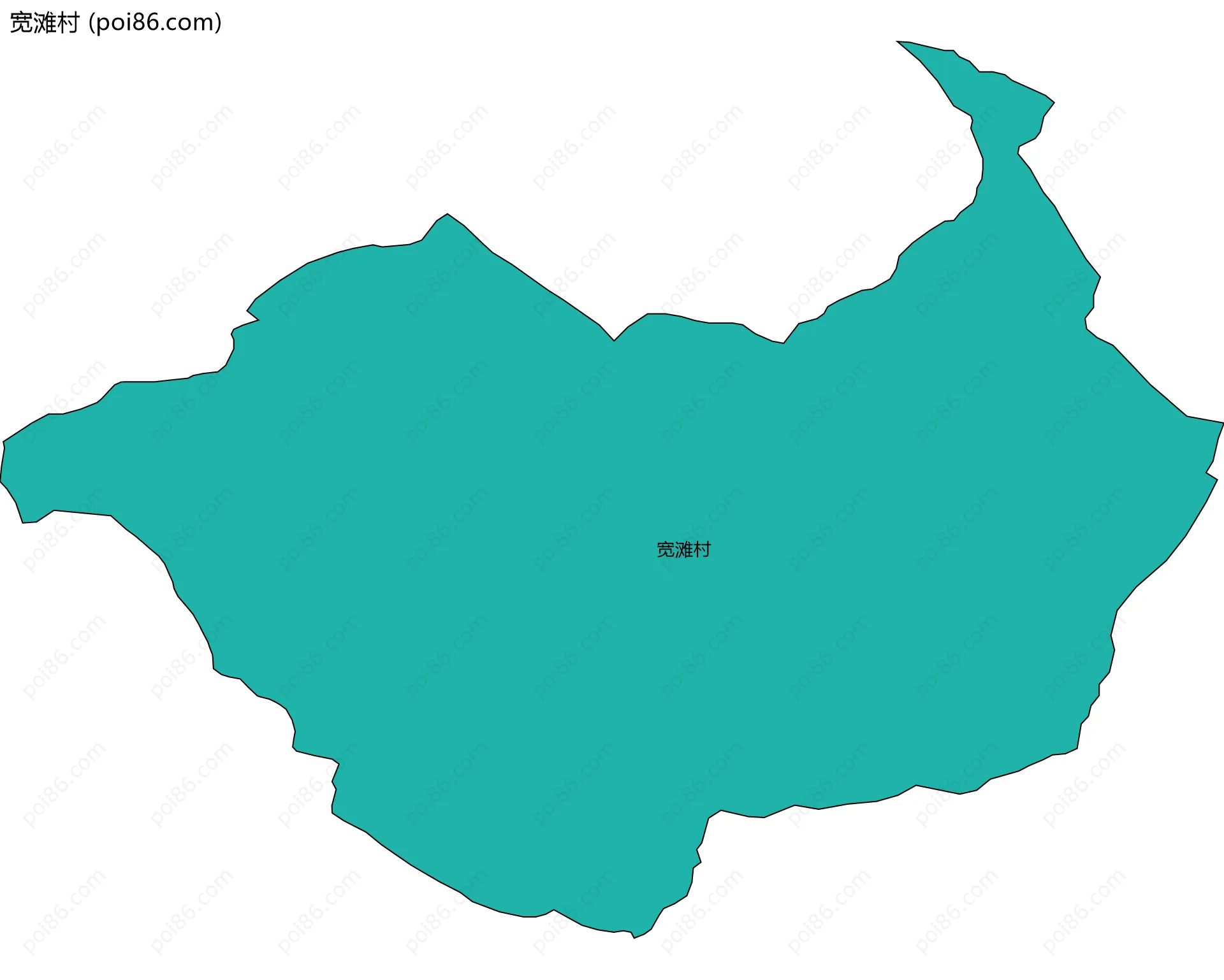 宽滩村边界地图