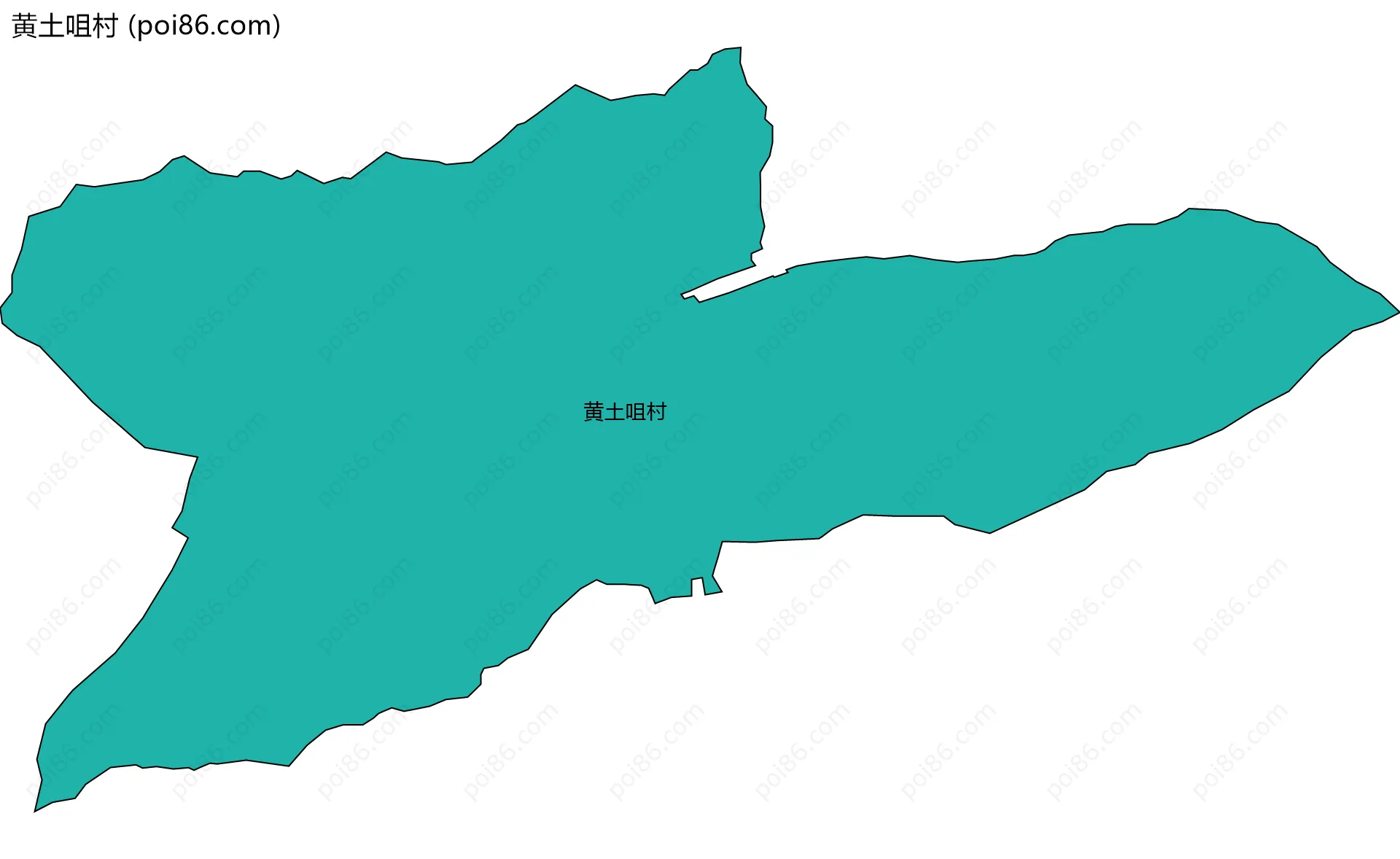 黄土咀村边界地图