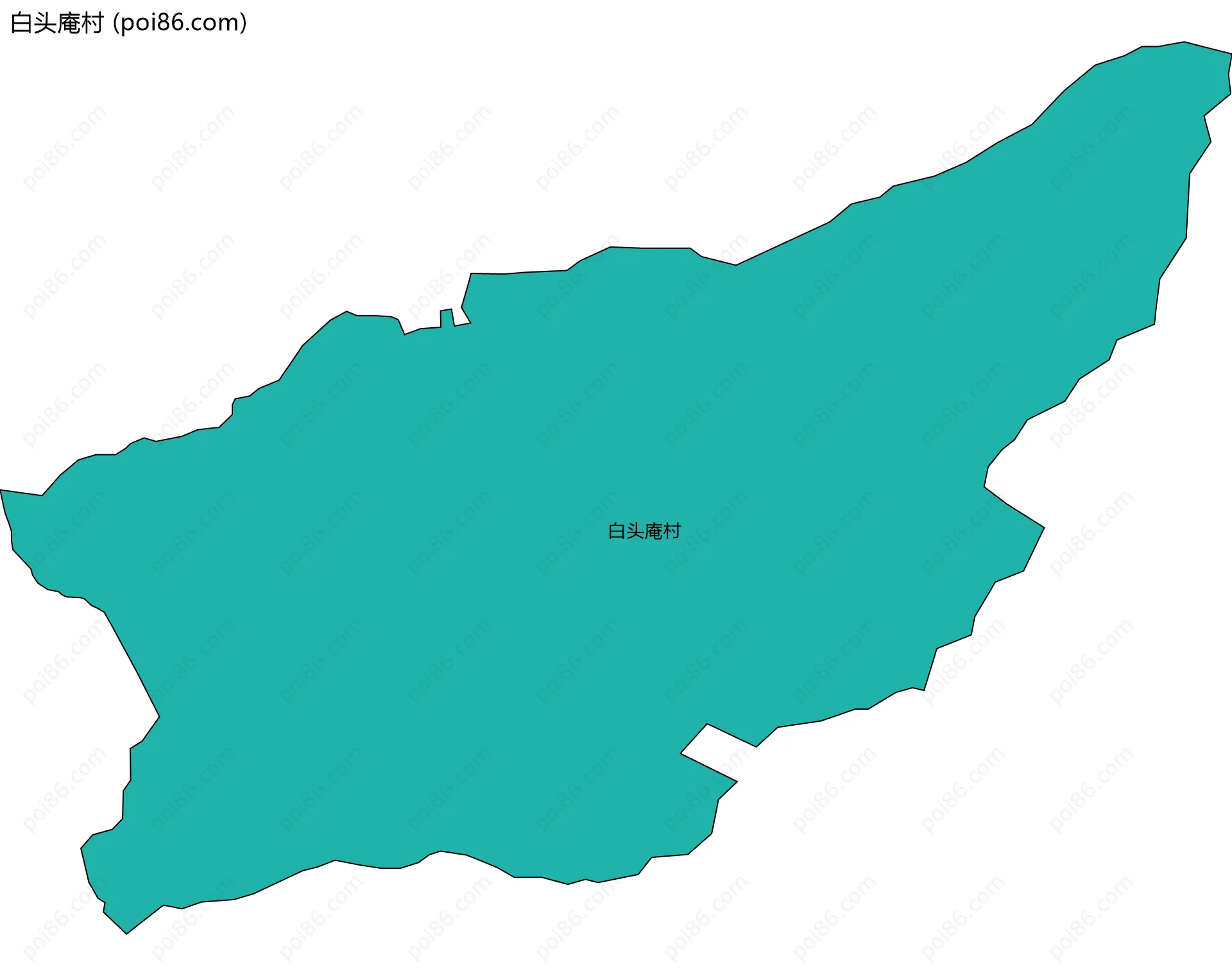 白头庵村边界地图