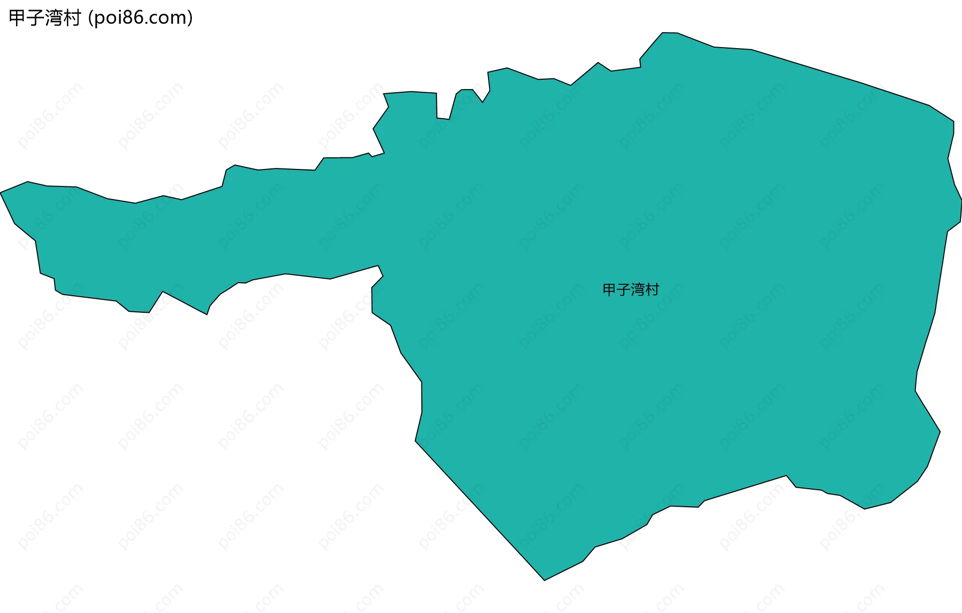 甲子湾村边界地图