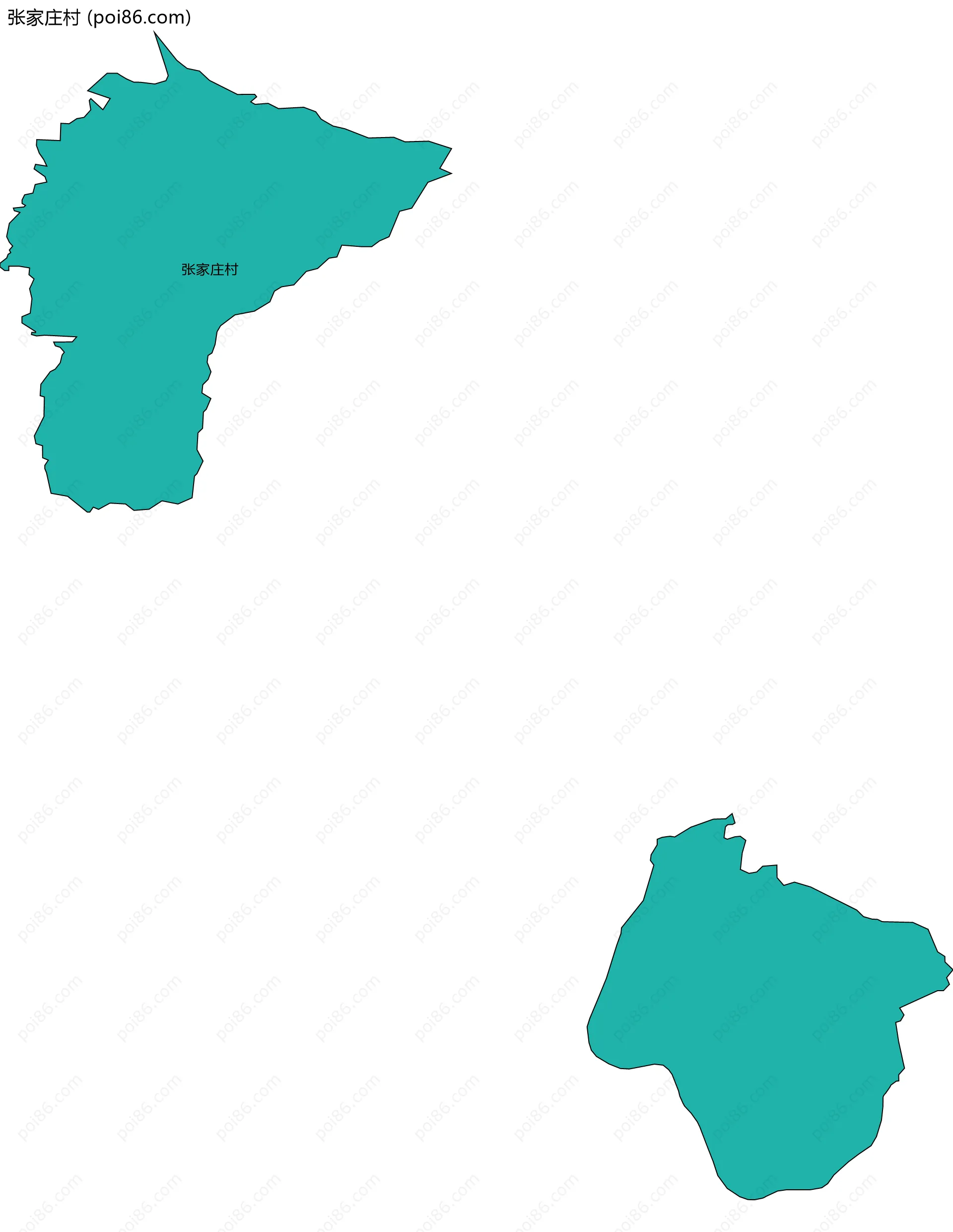 张家庄村边界地图