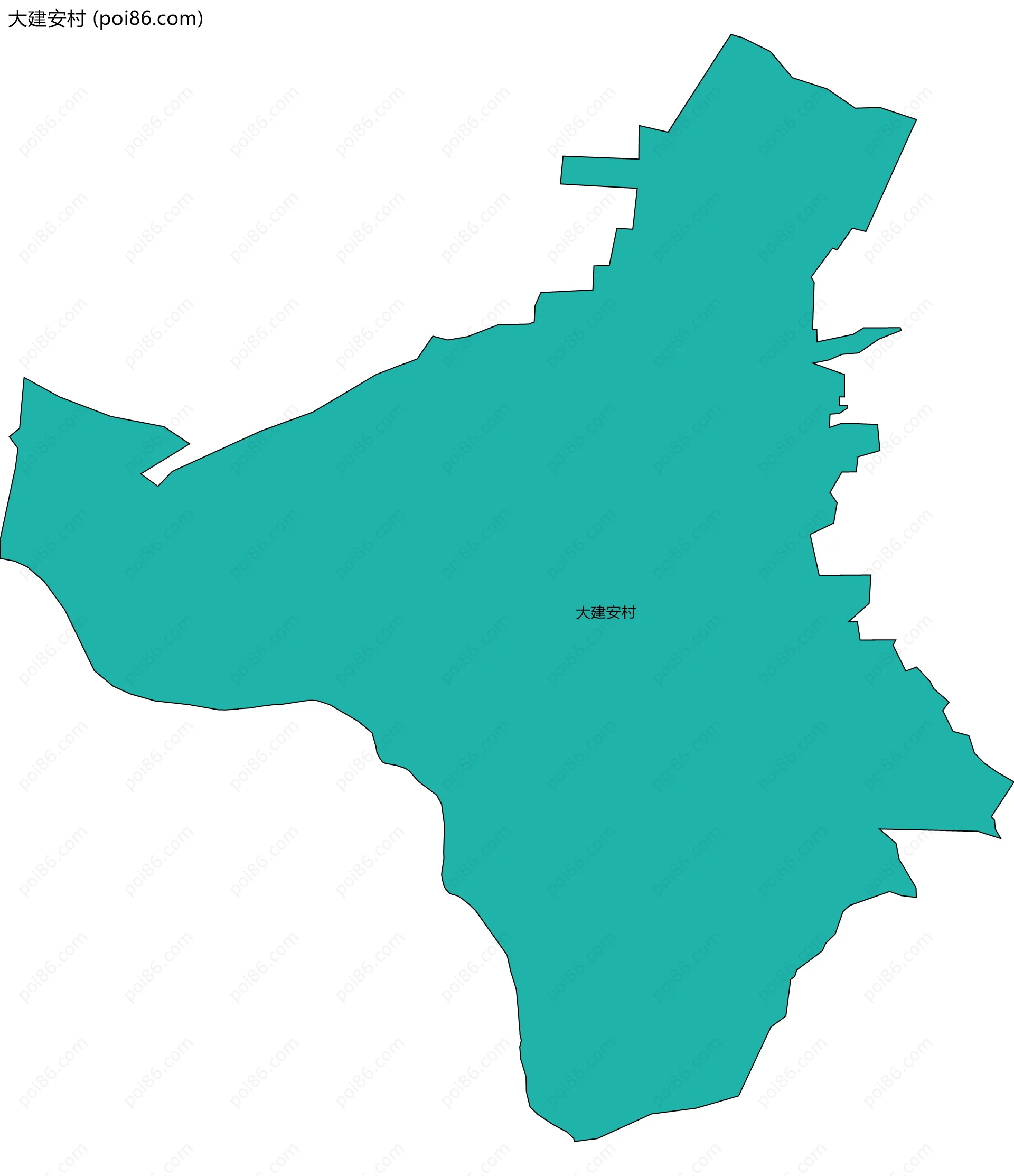 大建安村边界地图