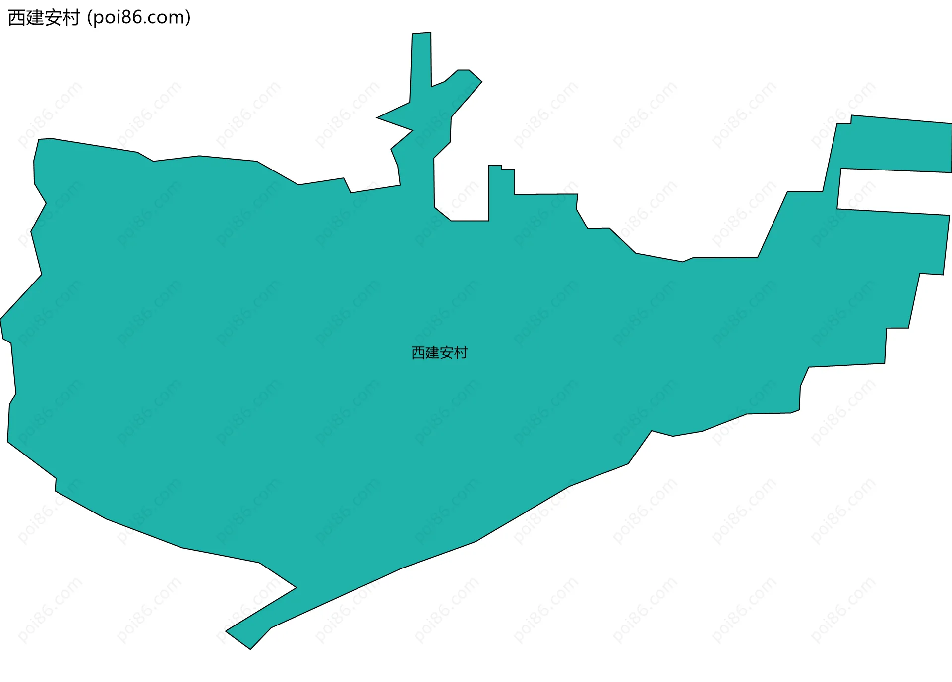西建安村边界地图