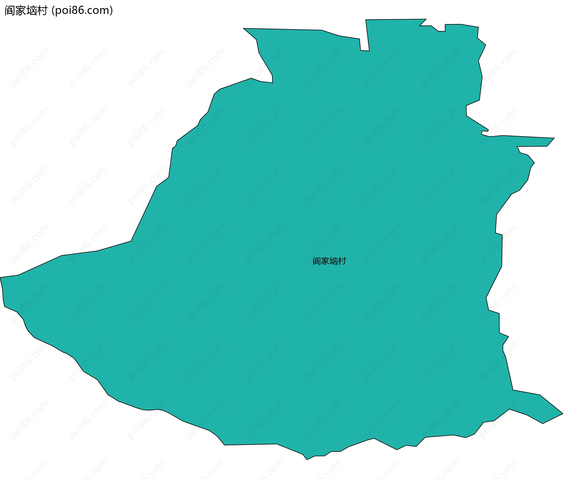 阎家垴村边界地图