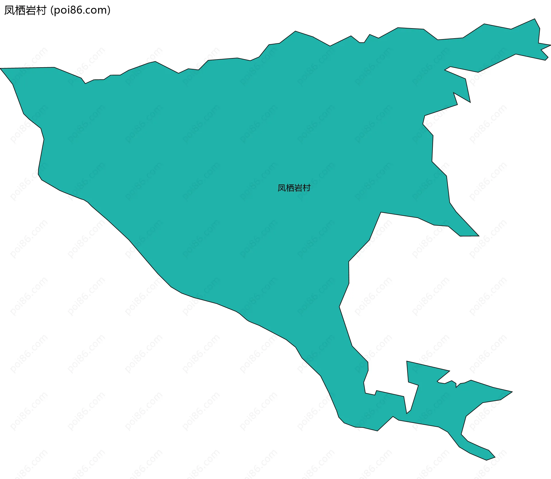 凤栖岩村边界地图