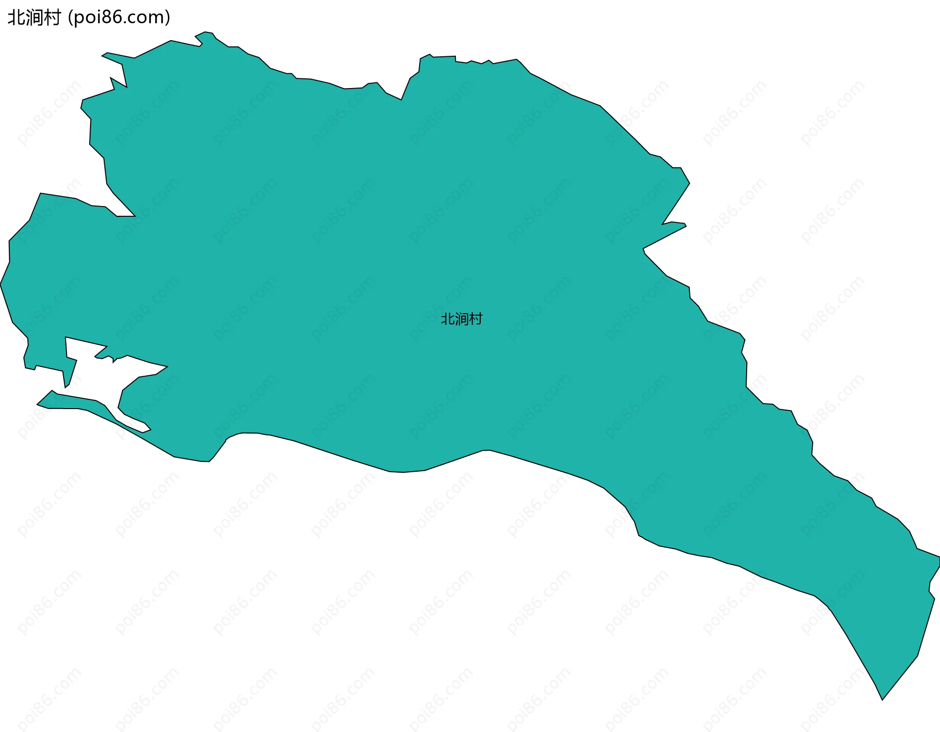 北涧村边界地图