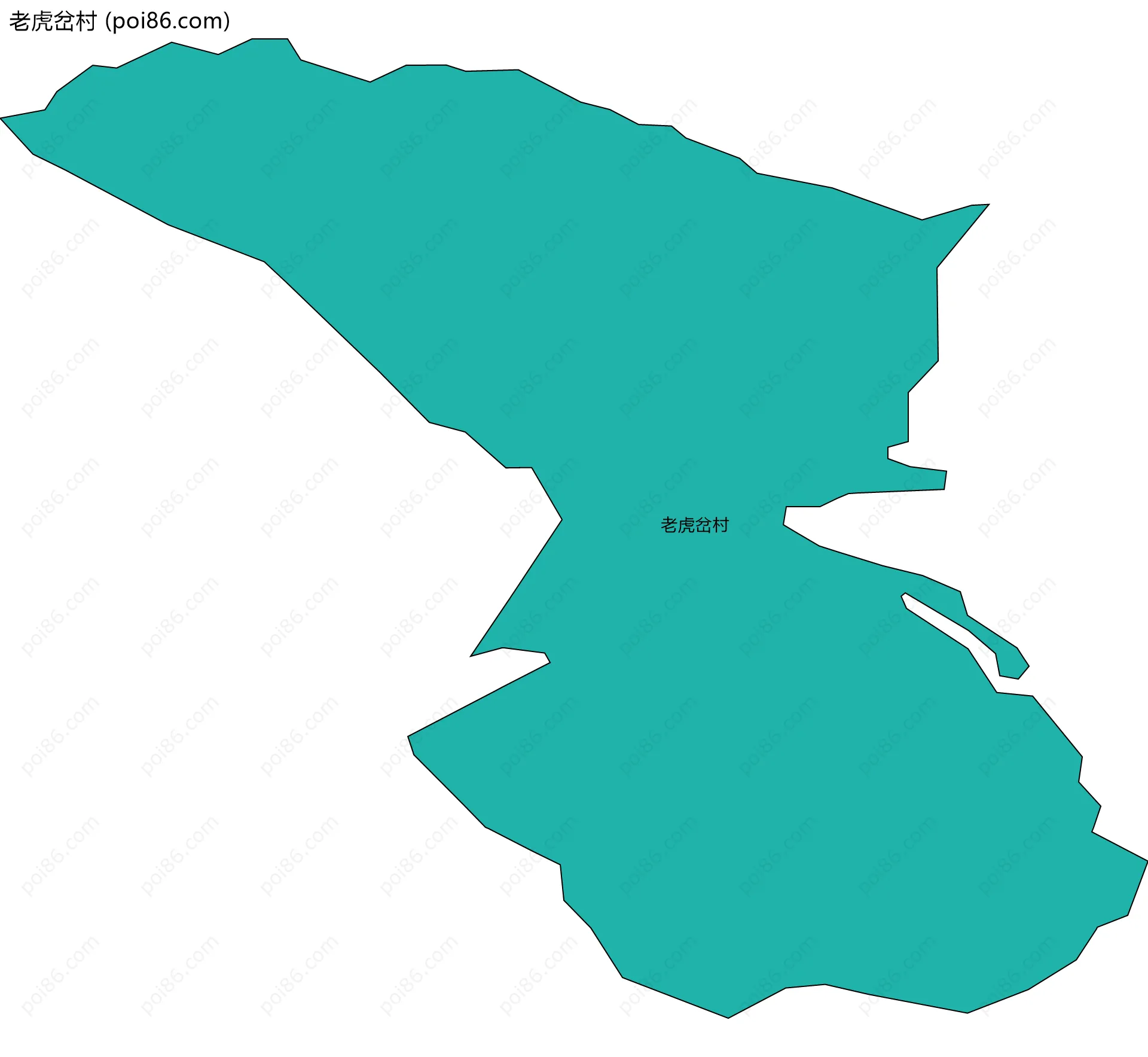 老虎岔村边界地图