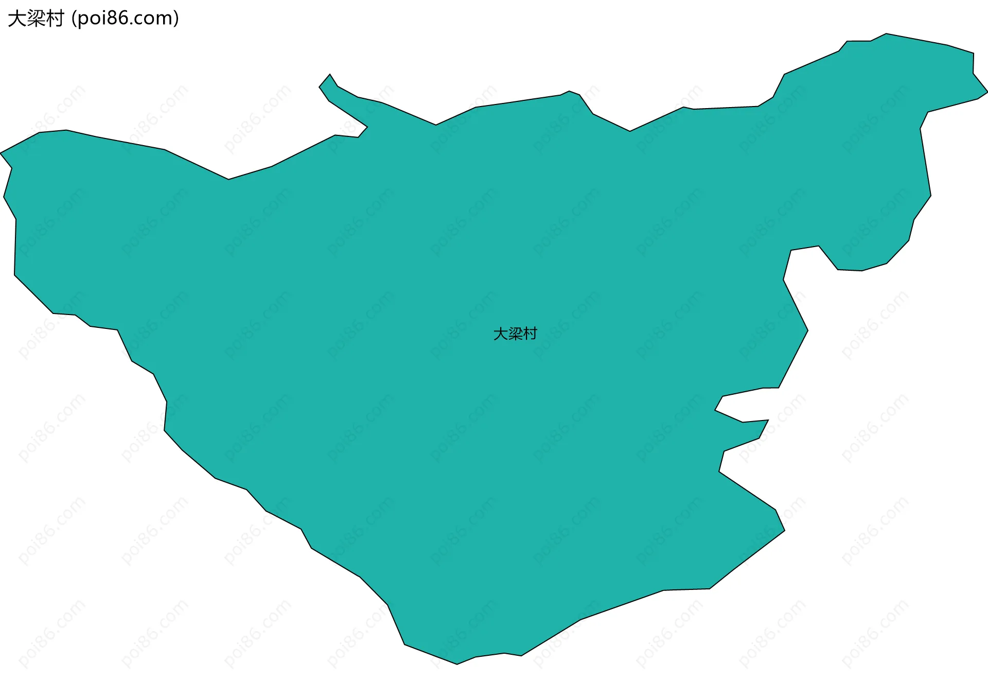 大梁村边界地图