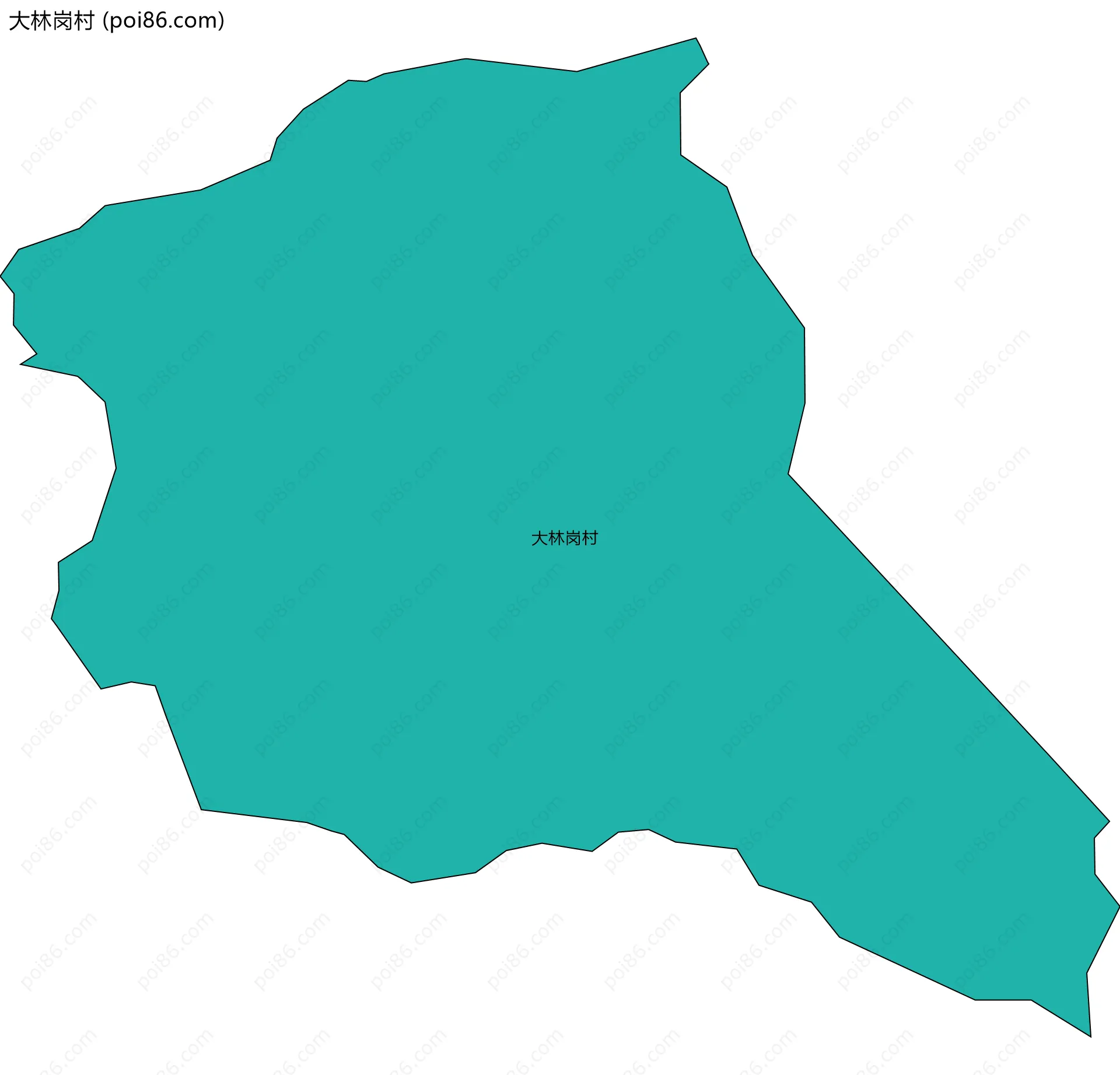 大林岗村边界地图