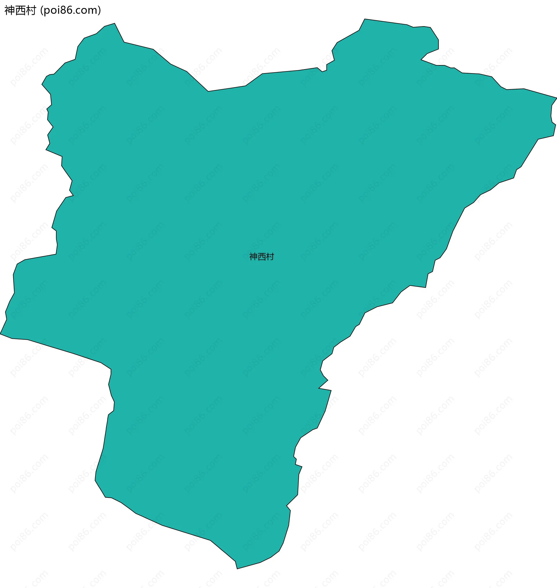 神西村边界地图