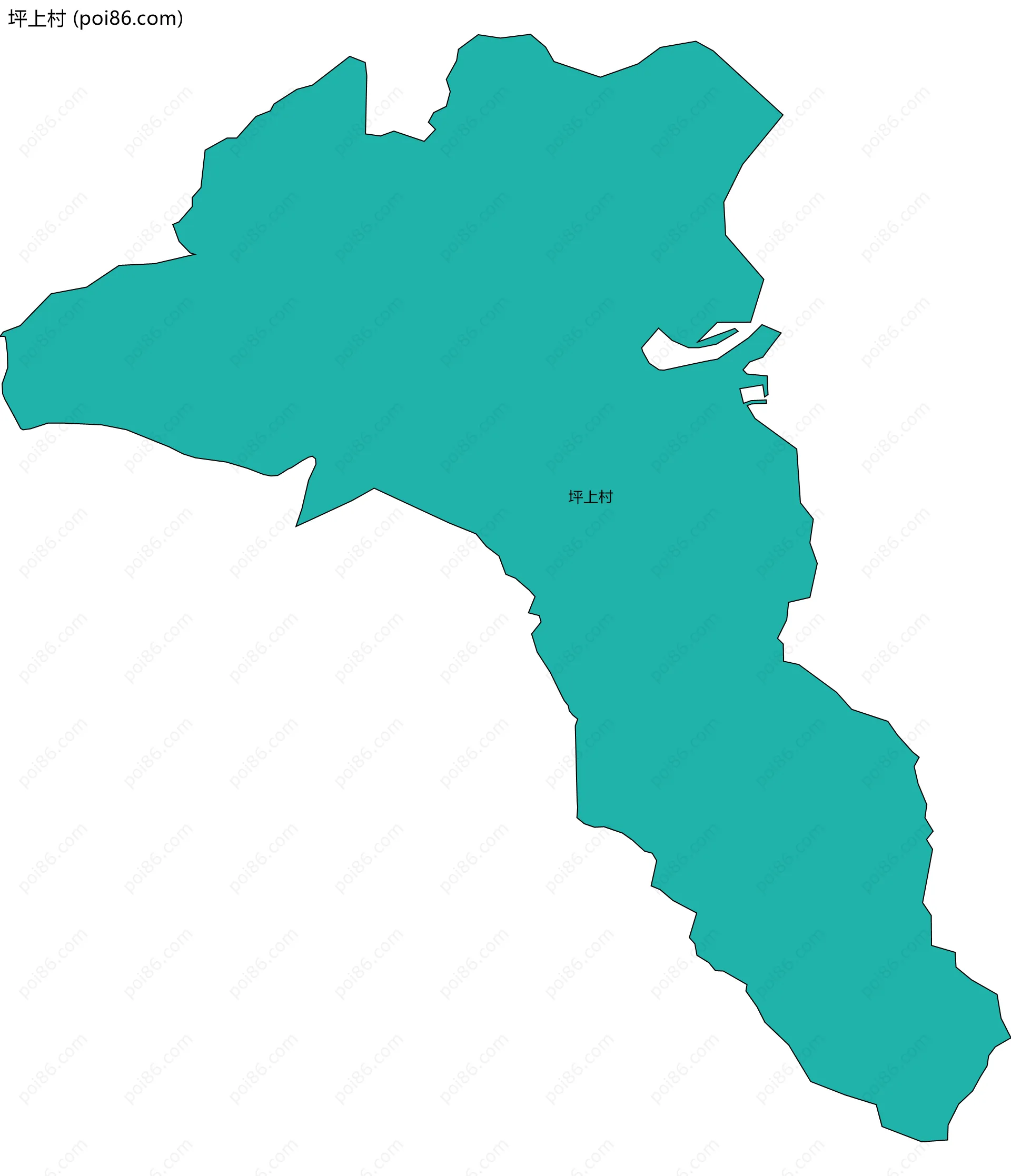 坪上村边界地图