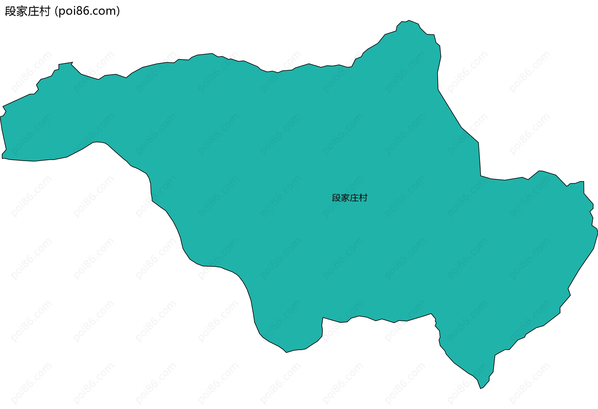 段家庄村边界地图