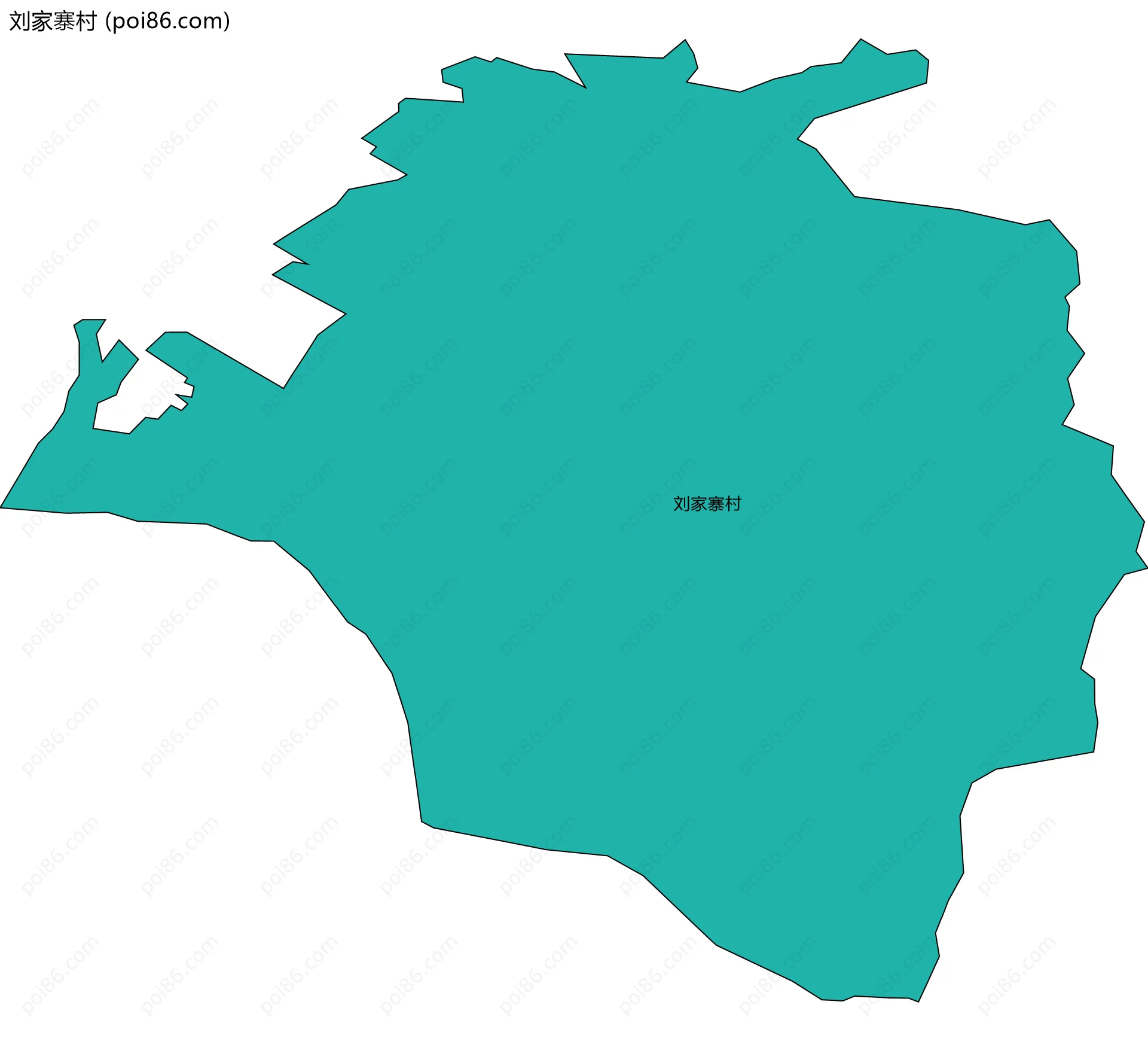 刘家寨村边界地图