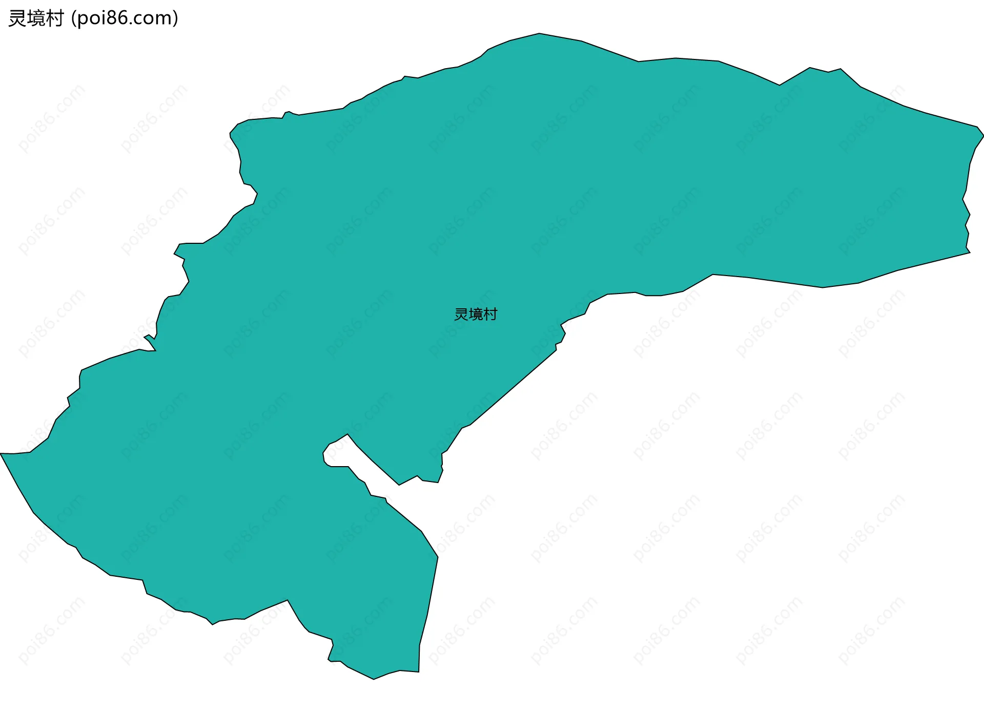 灵境村边界地图