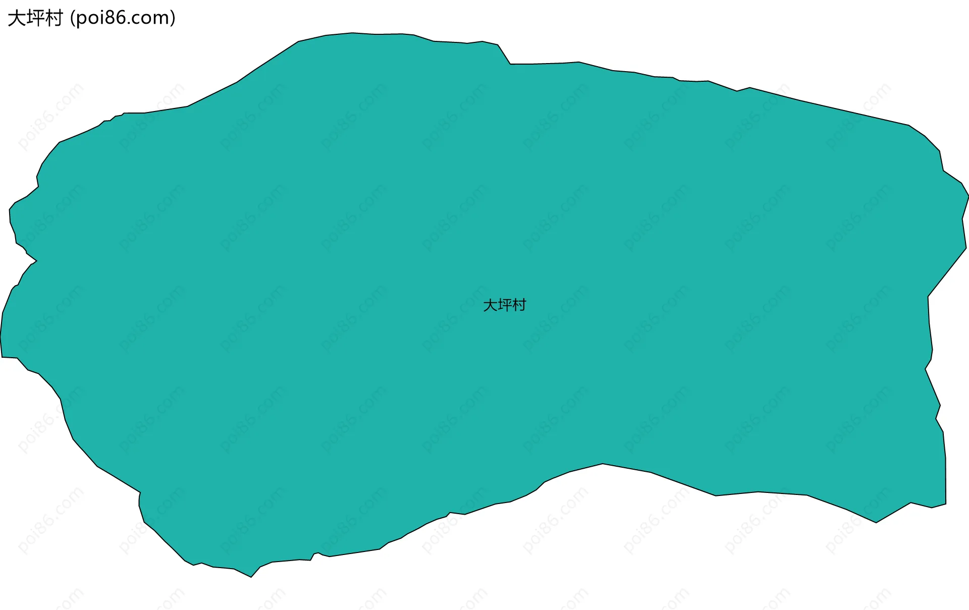 大坪村边界地图