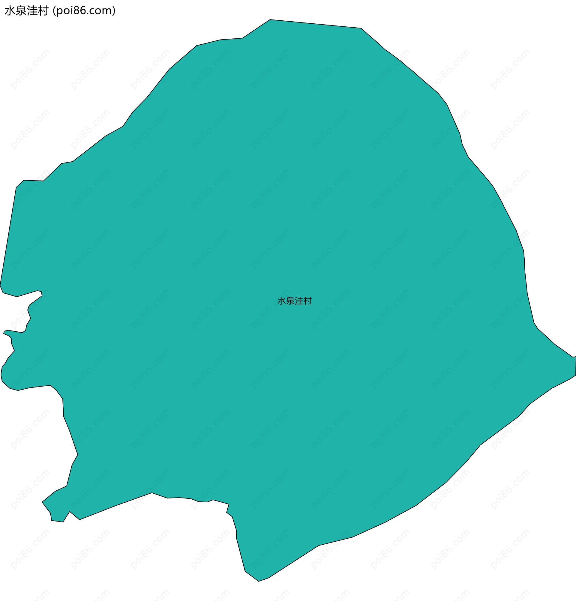 水泉洼村边界地图