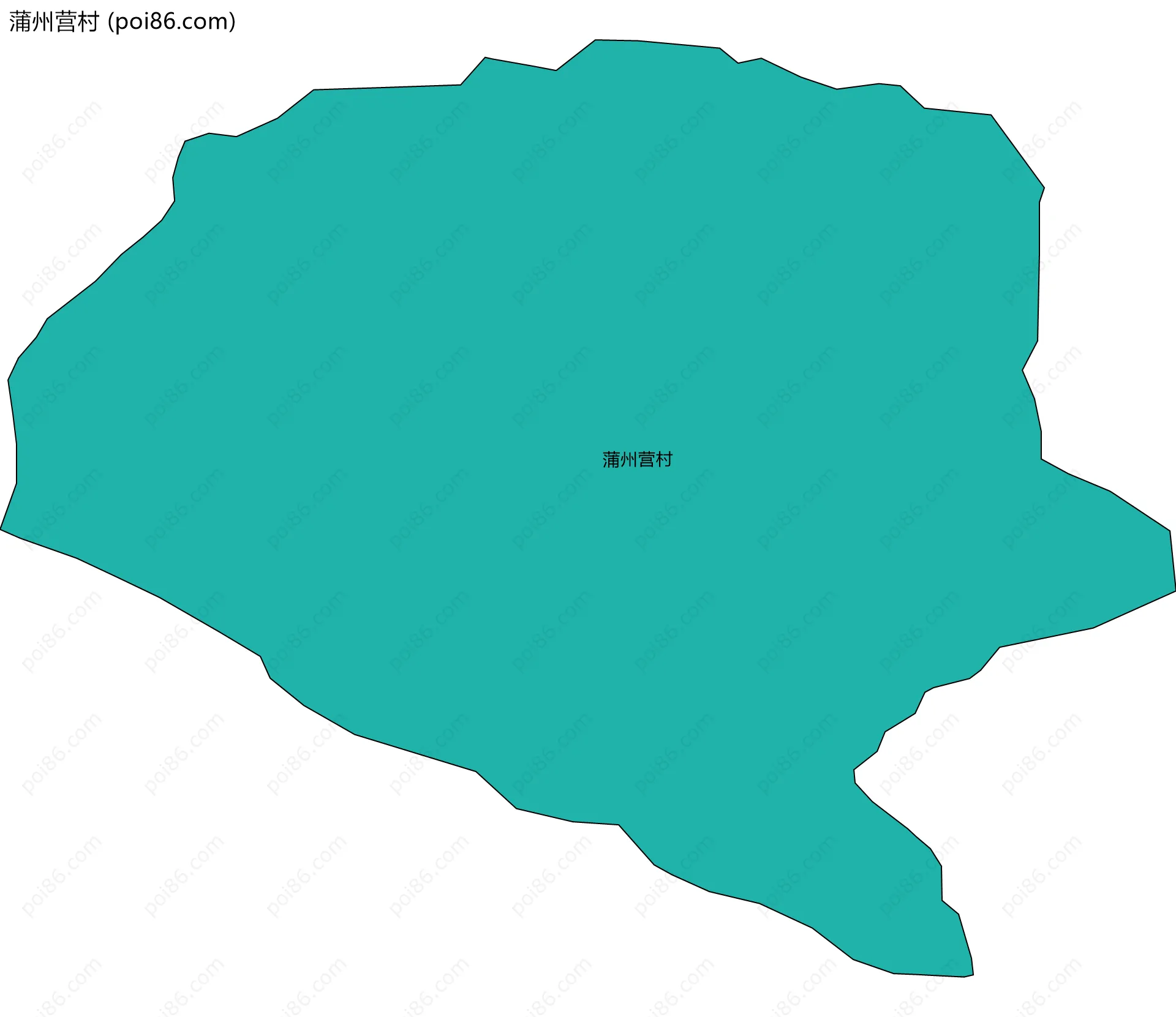 蒲州营村边界地图