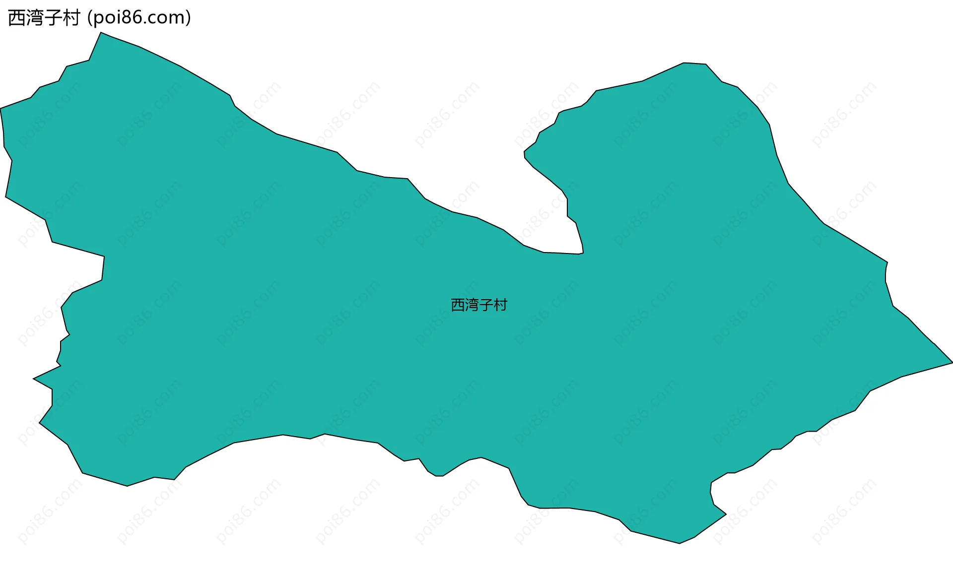 西湾子村边界地图