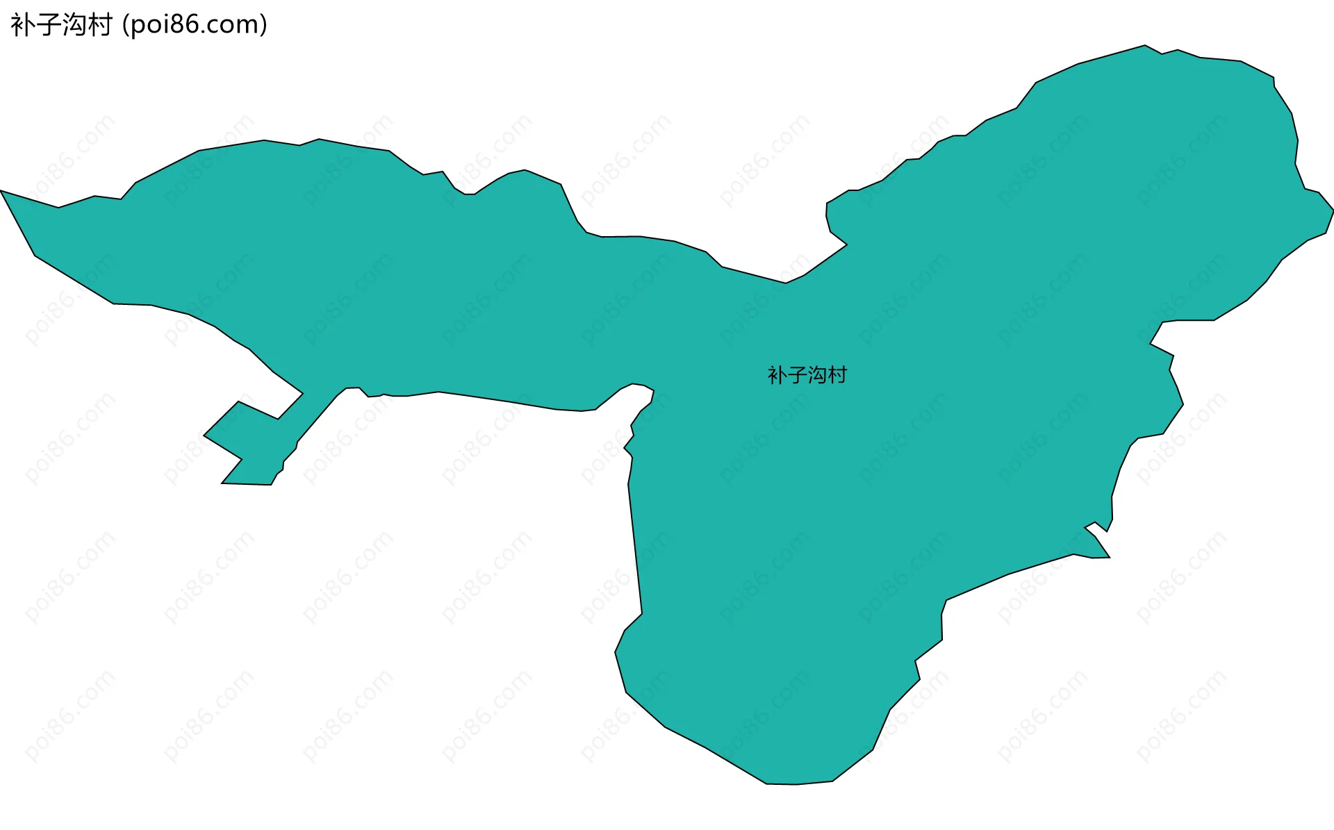 补子沟村边界地图