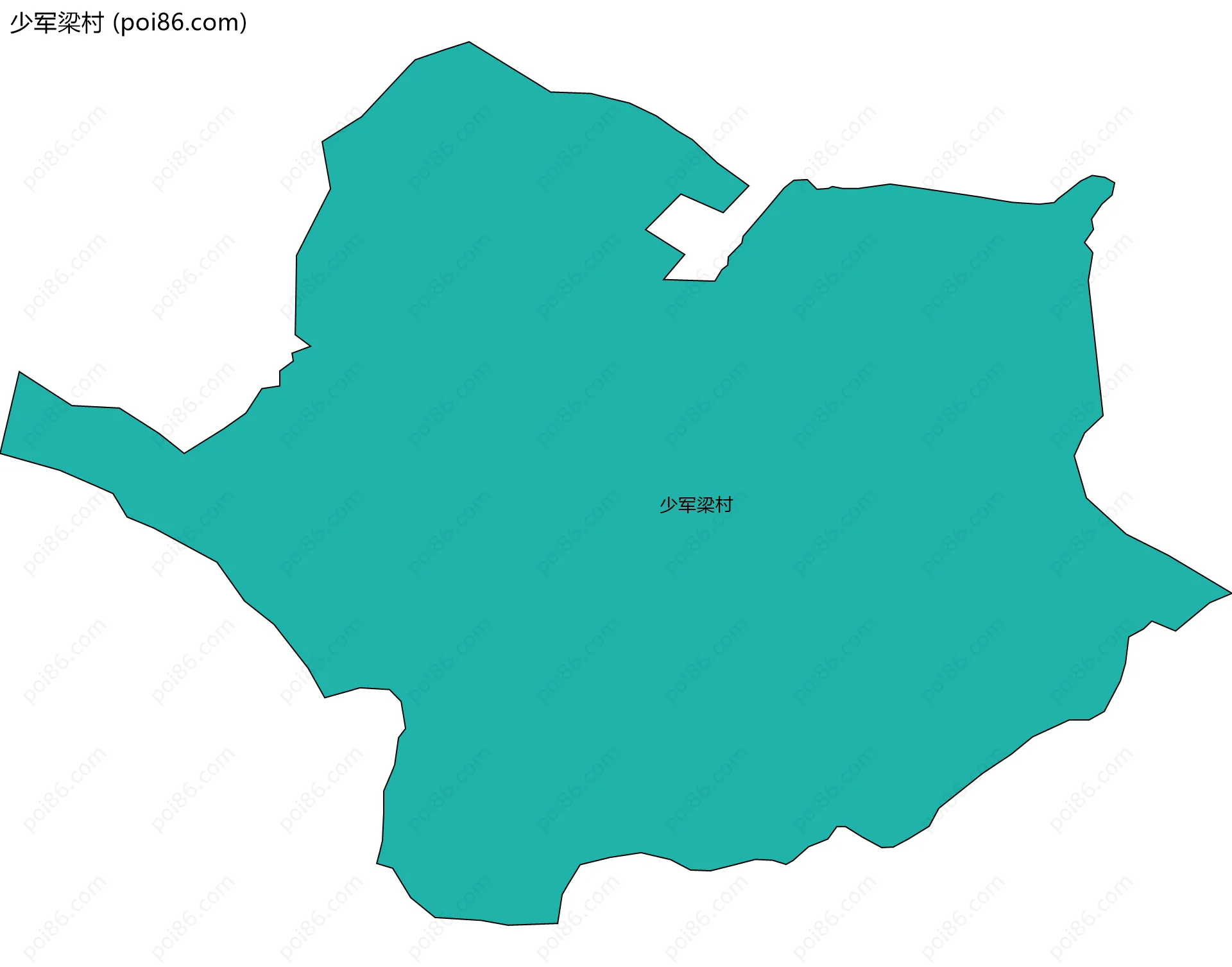 少军梁村边界地图