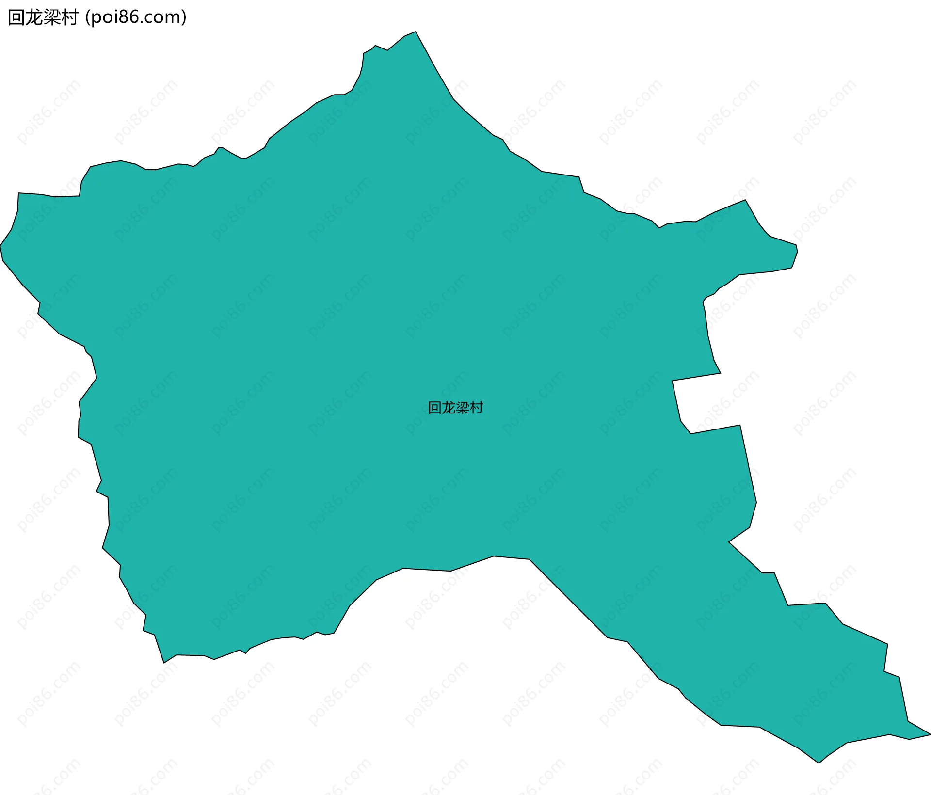 回龙梁村边界地图