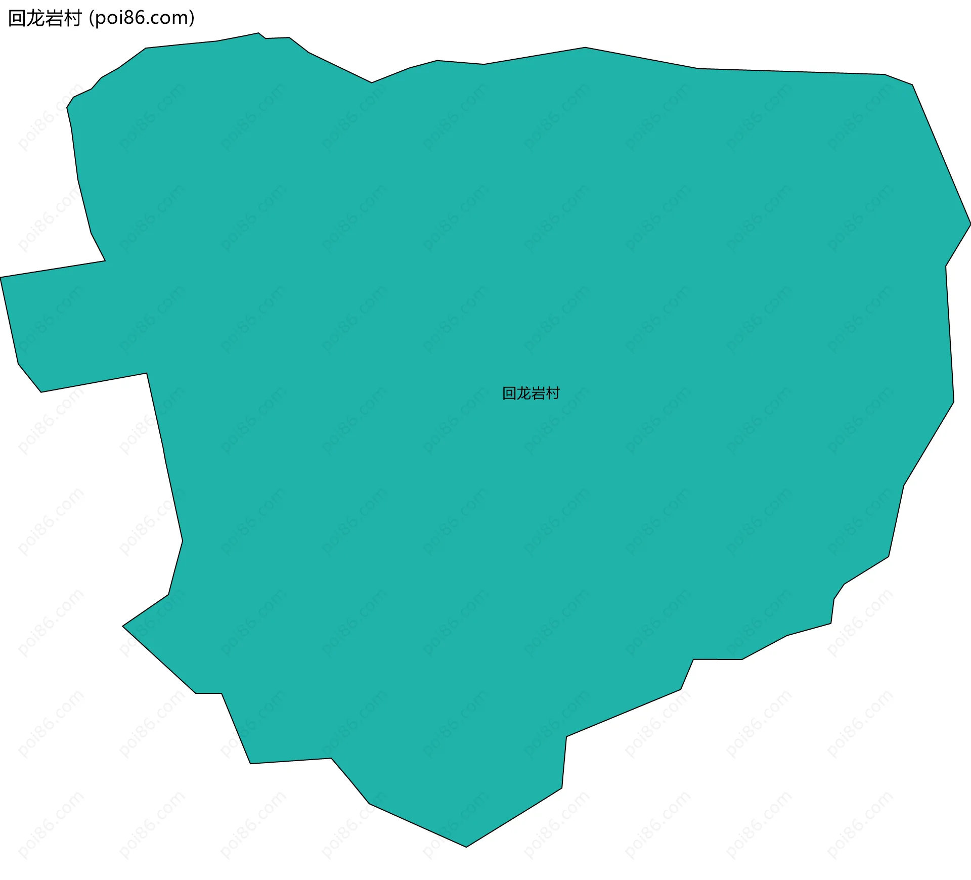 回龙岩村边界地图