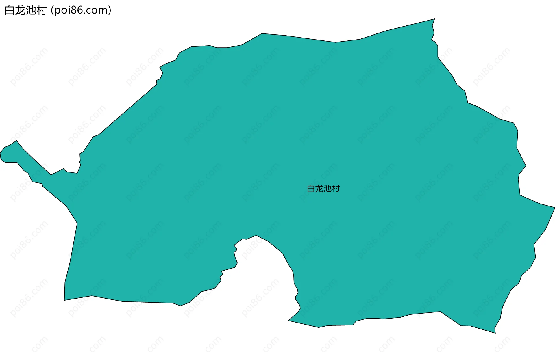 白龙池村边界地图