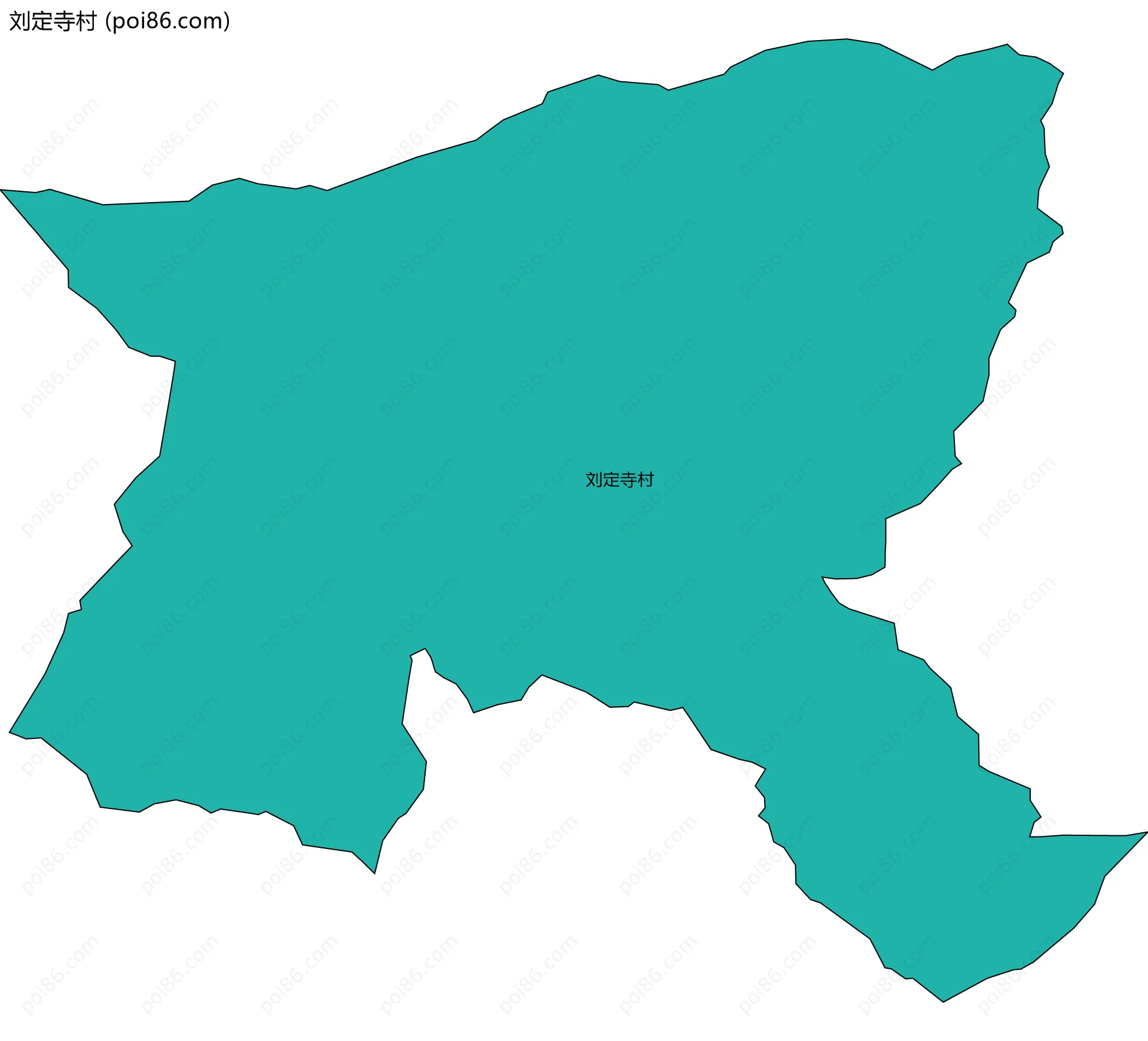 刘定寺村边界地图