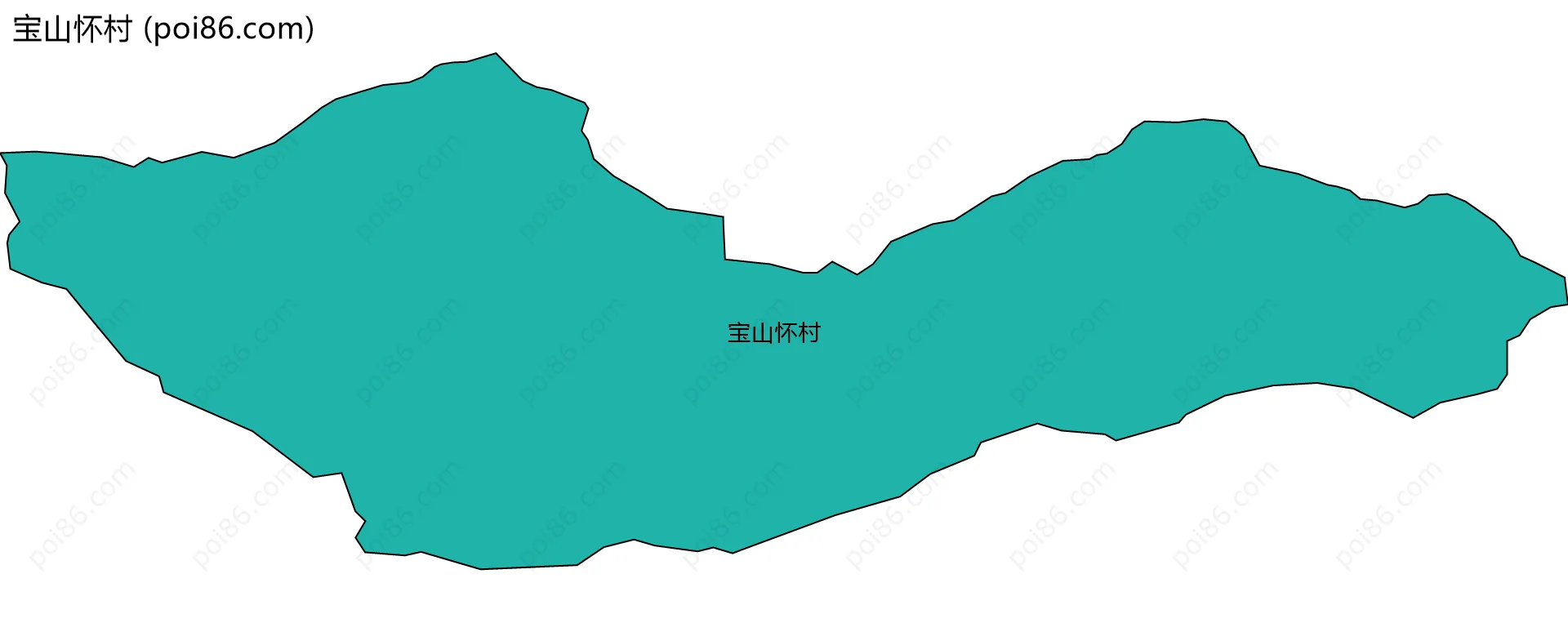 宝山怀村边界地图