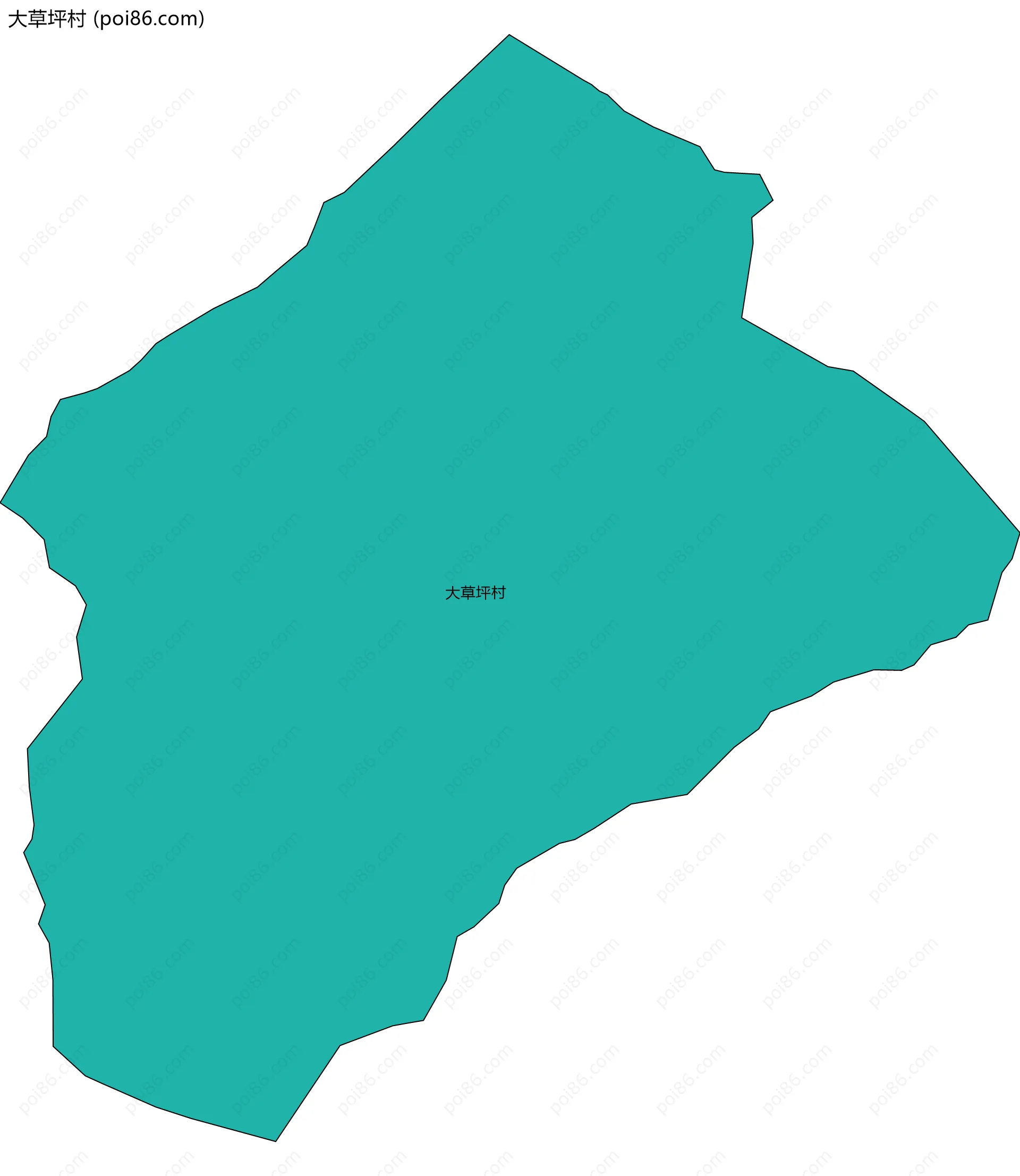 大草坪村边界地图