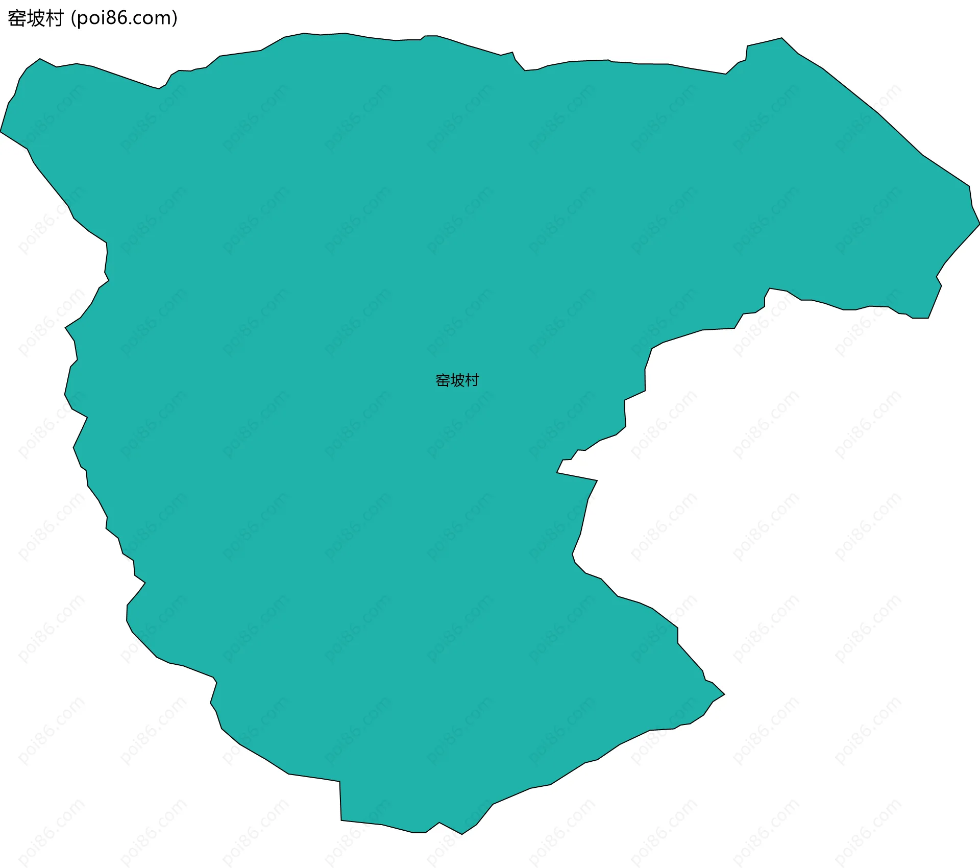 窑坡村边界地图