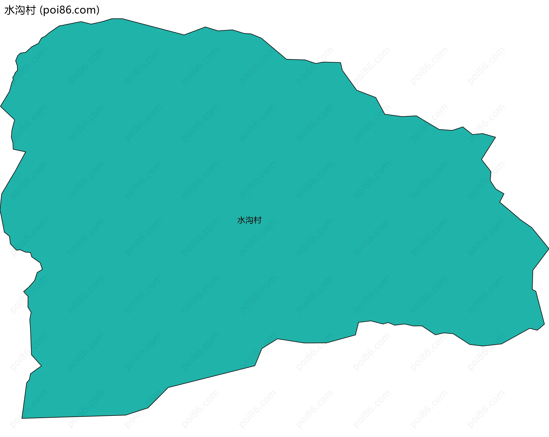 水沟村边界地图