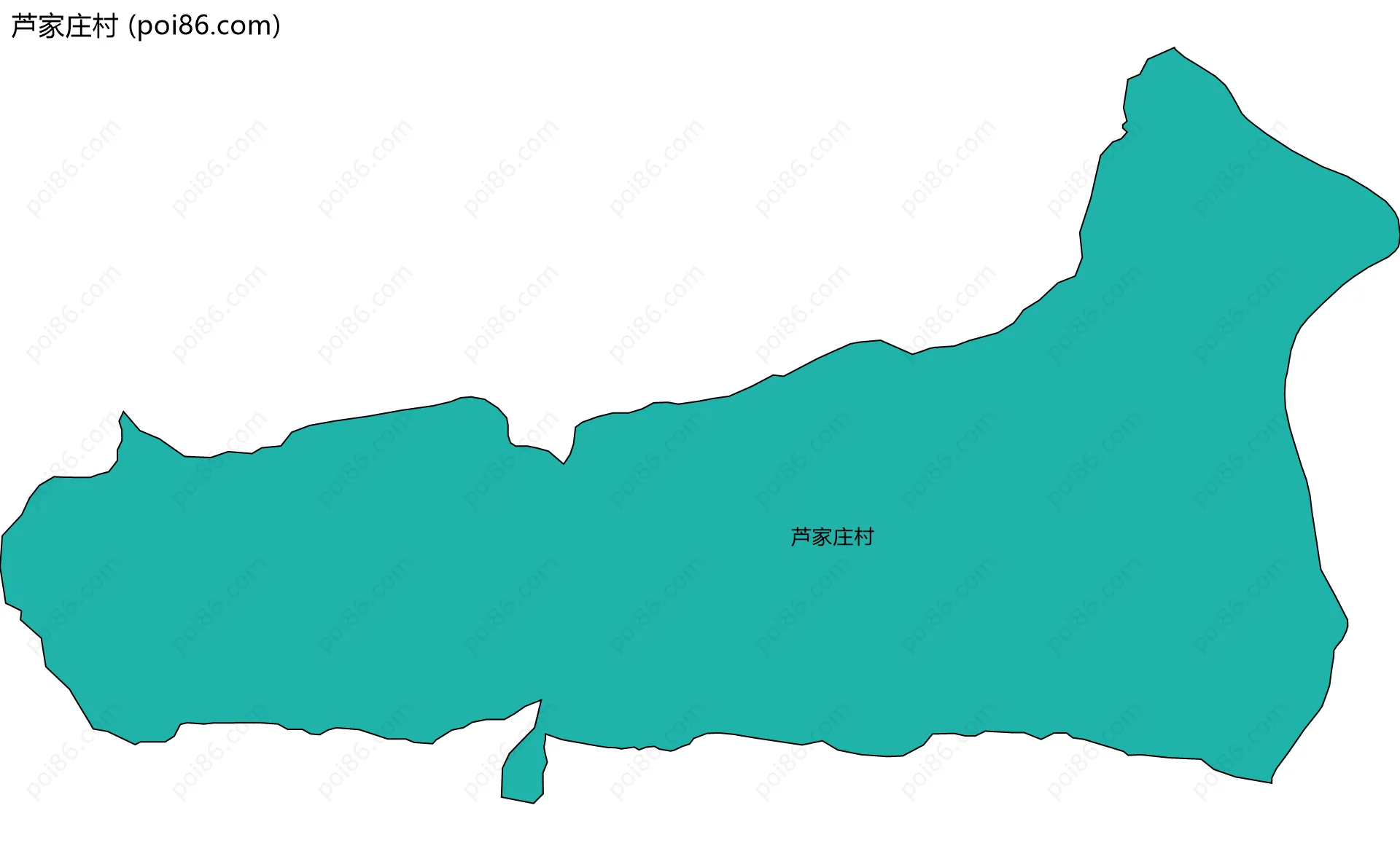 芦家庄村边界地图