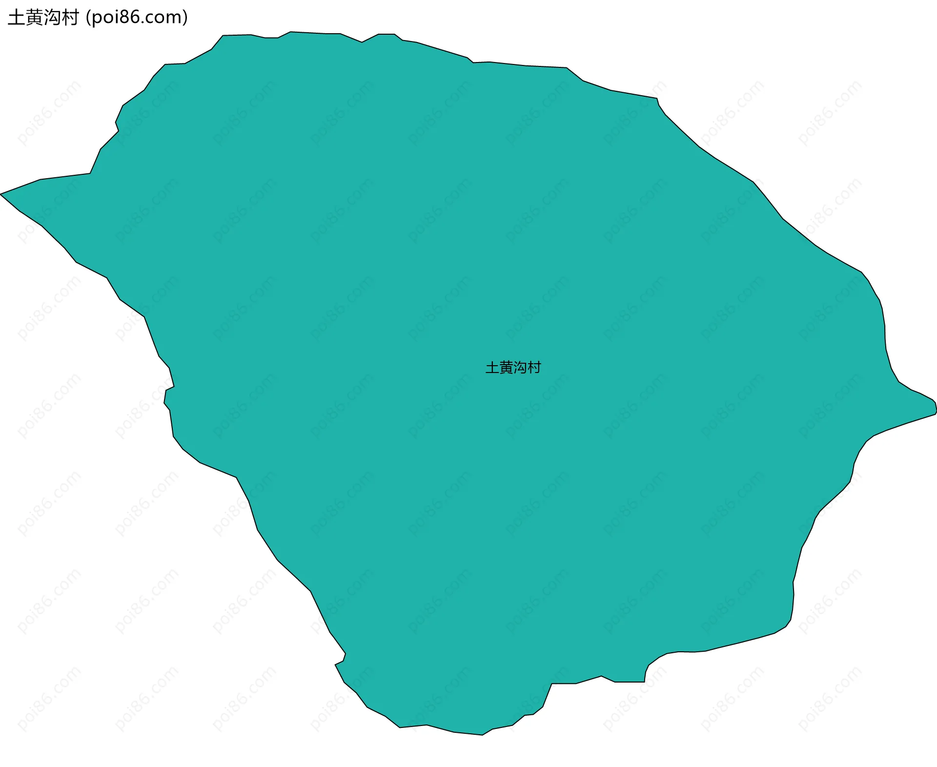 土黄沟村边界地图
