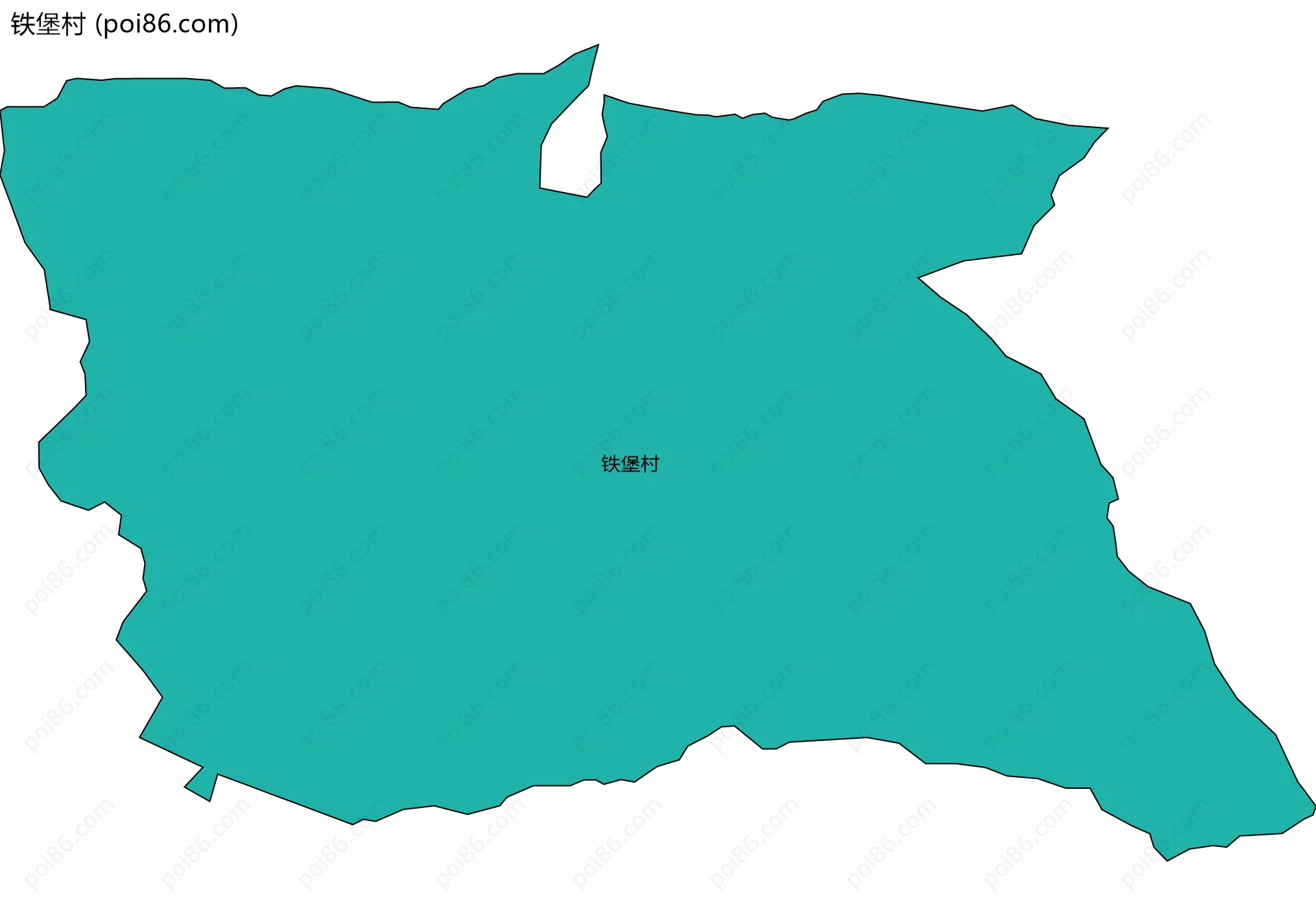 铁堡村边界地图