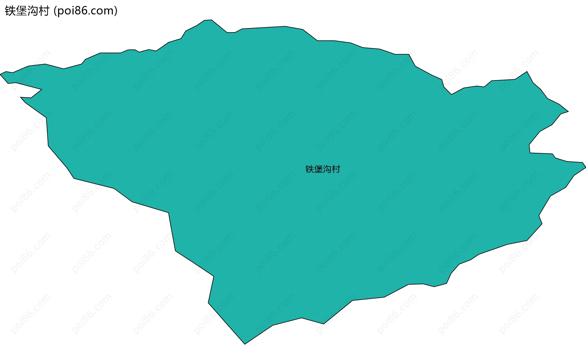 铁堡沟村边界地图